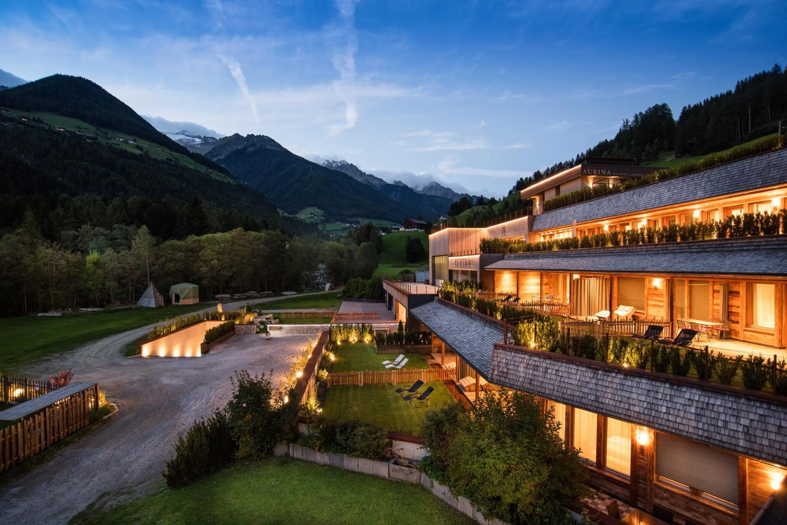 Bird's eye view in Aurina Lodges