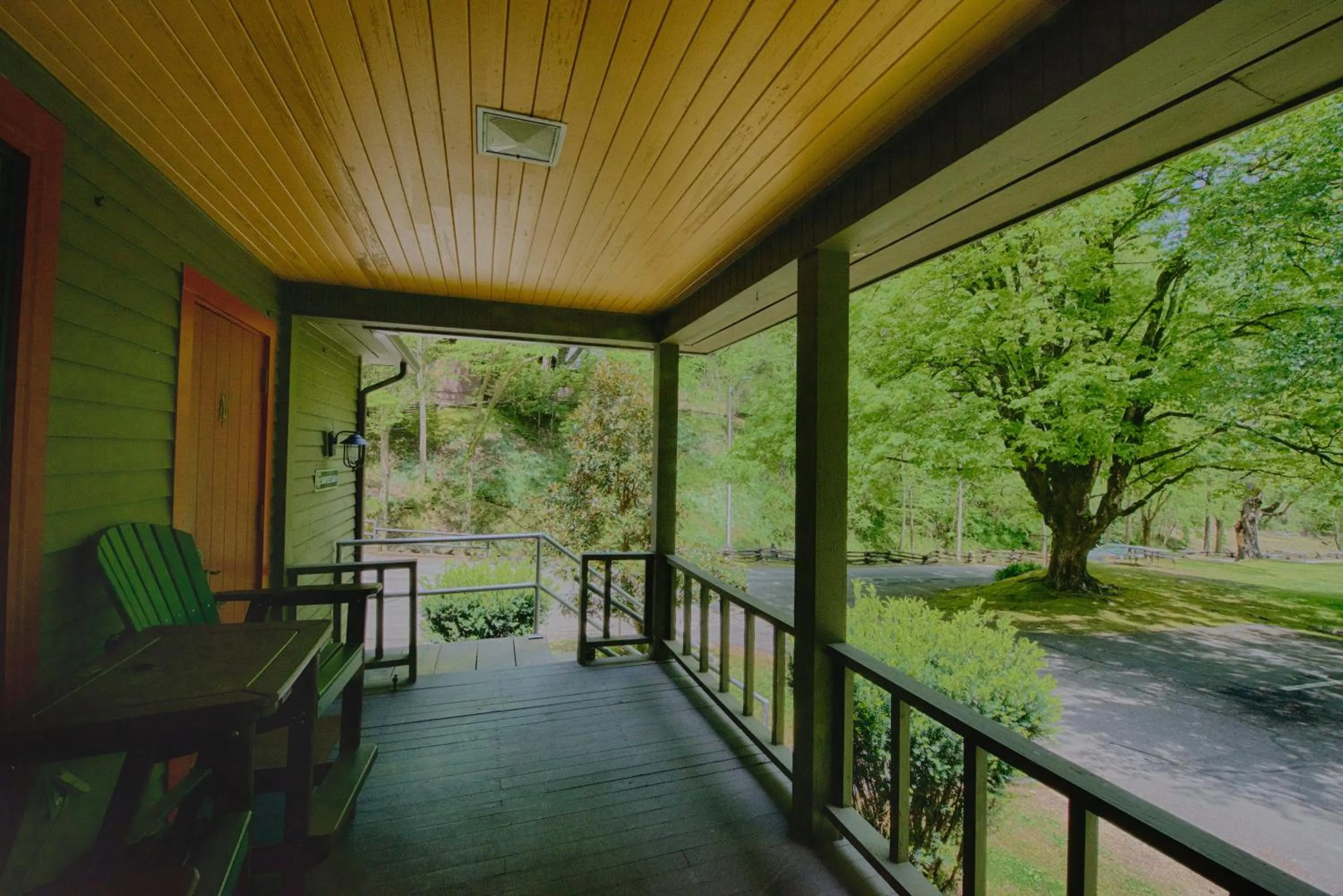 Patio in Historic Tapoco Lodge Resort
