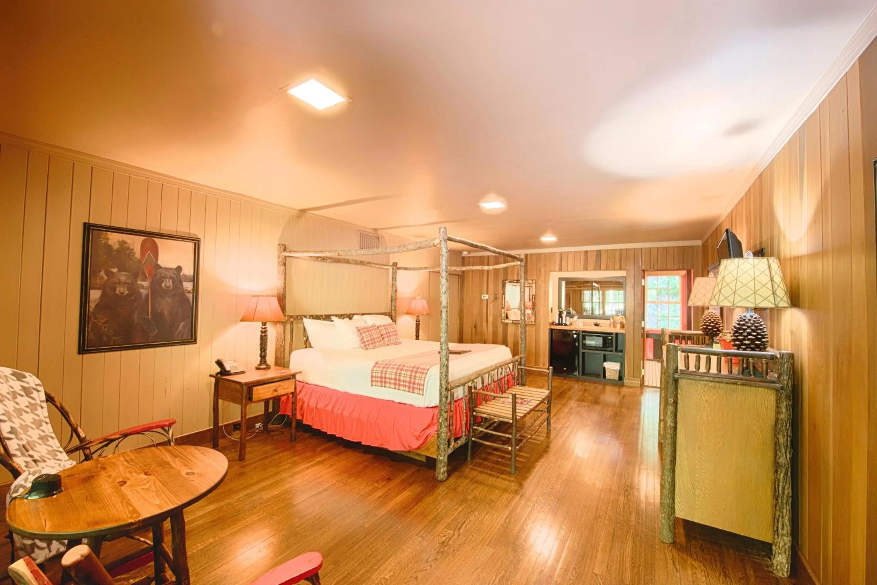 Bed in Historic Tapoco Lodge Resort