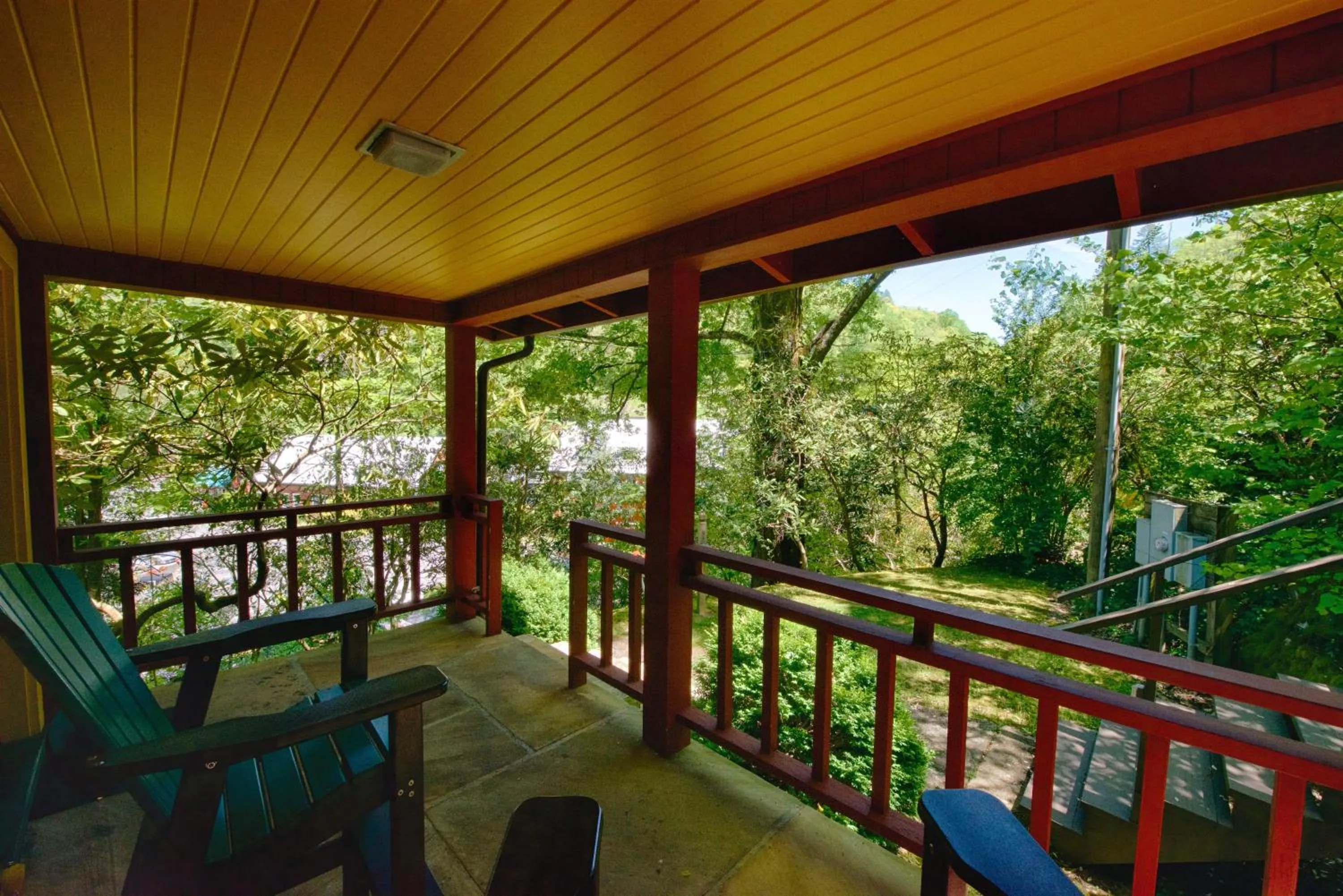 Patio in Historic Tapoco Lodge Resort