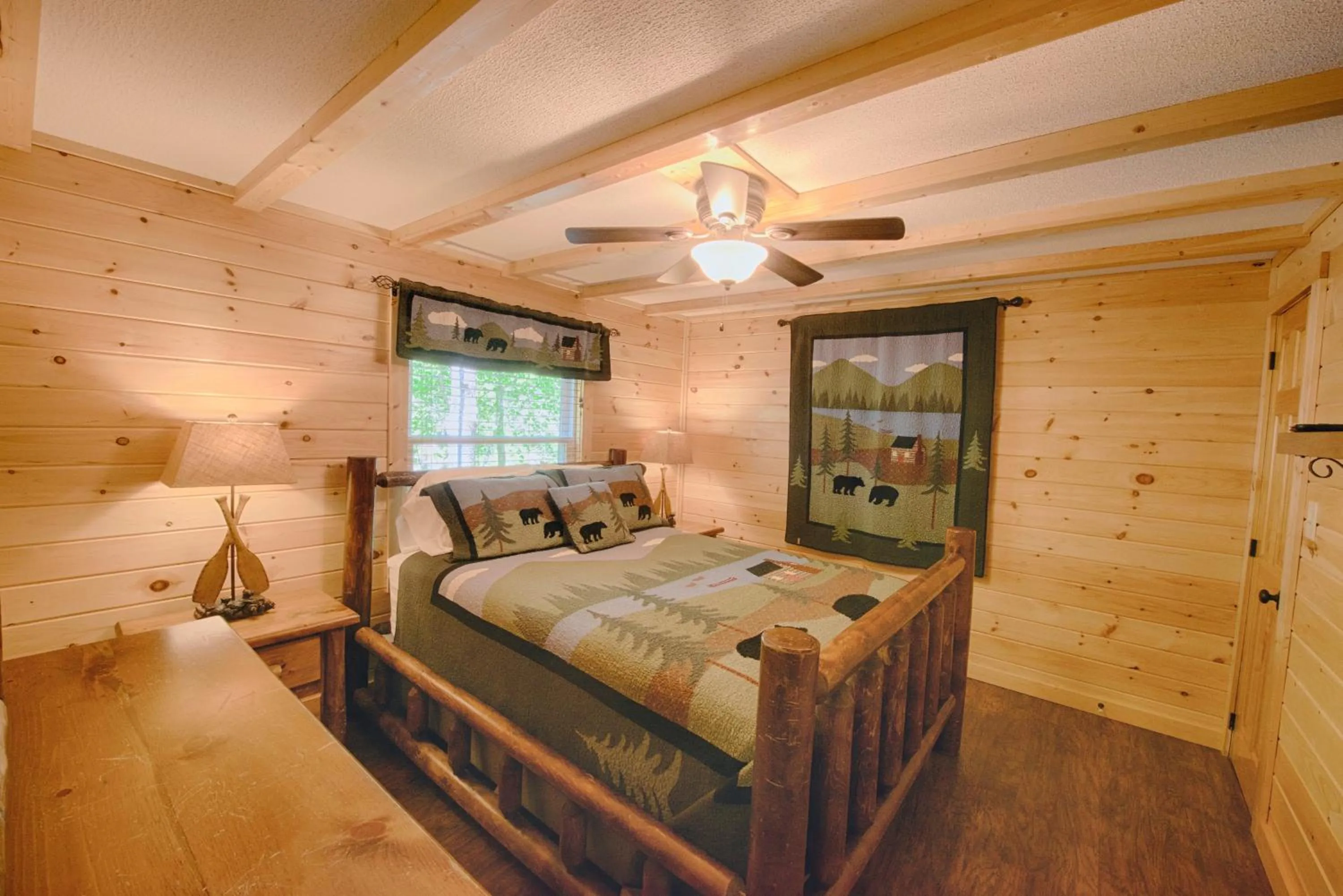 Bed in Historic Tapoco Lodge Resort