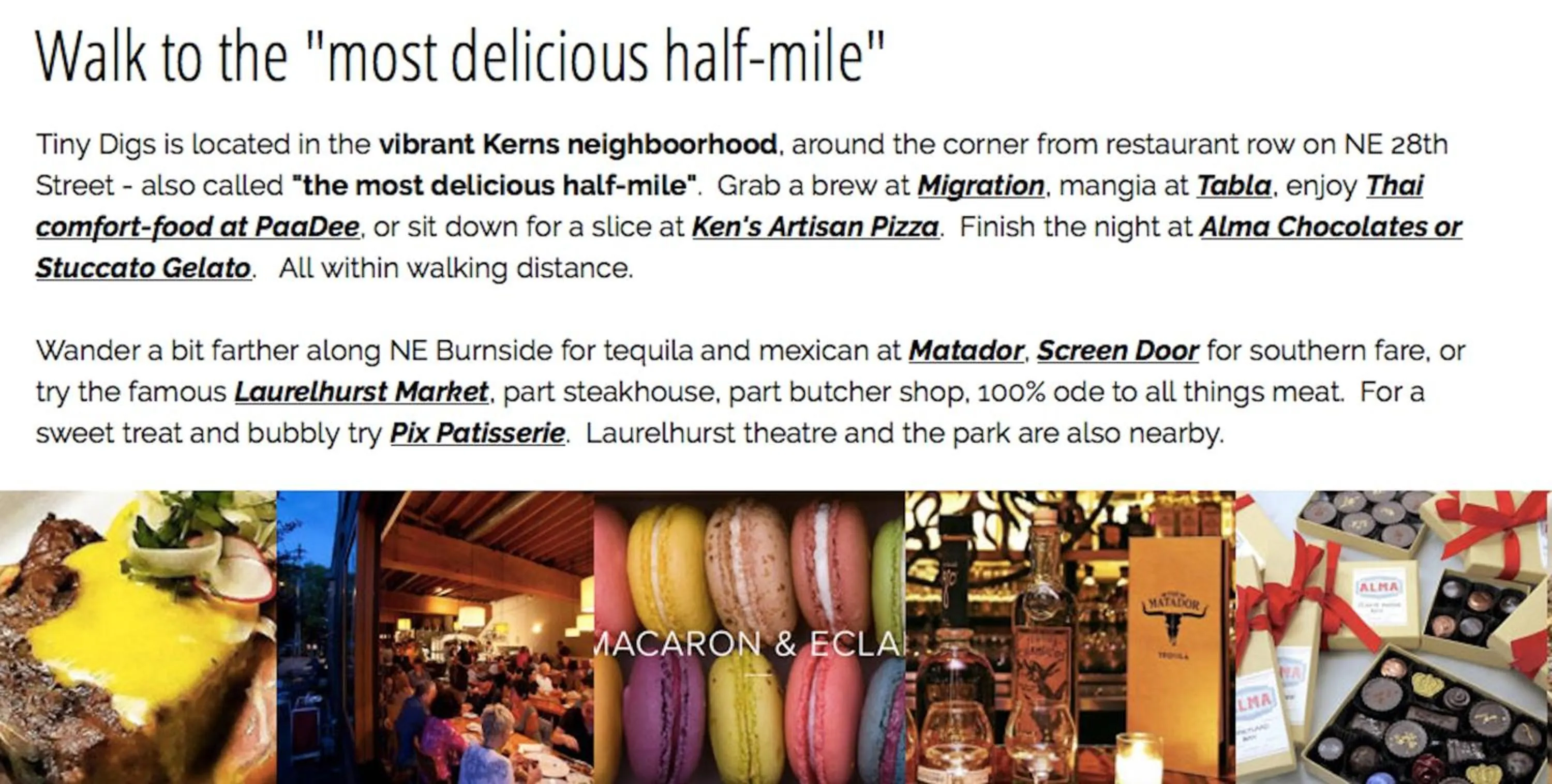 Food close-up in Tiny Digs - Hotel of Tiny Houses