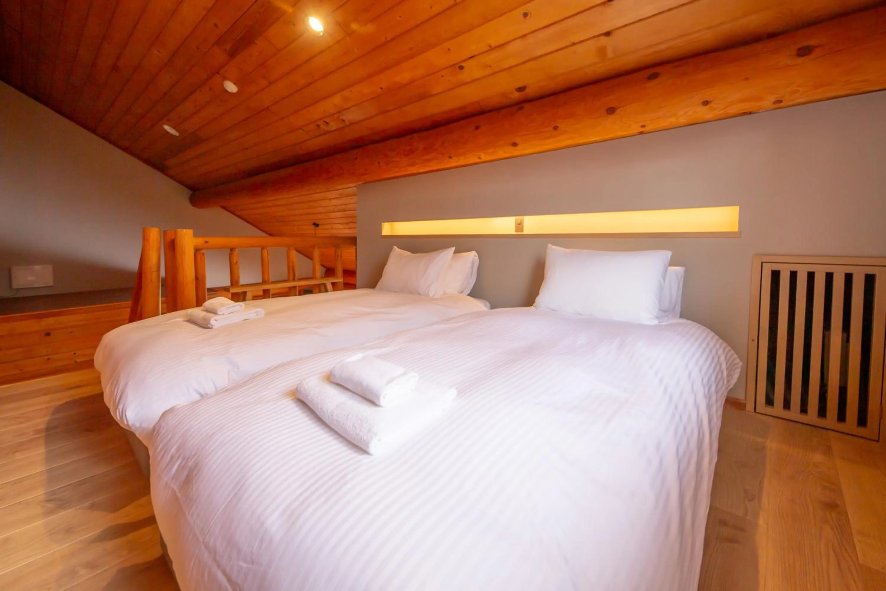 Bed in Villa Rusutsu