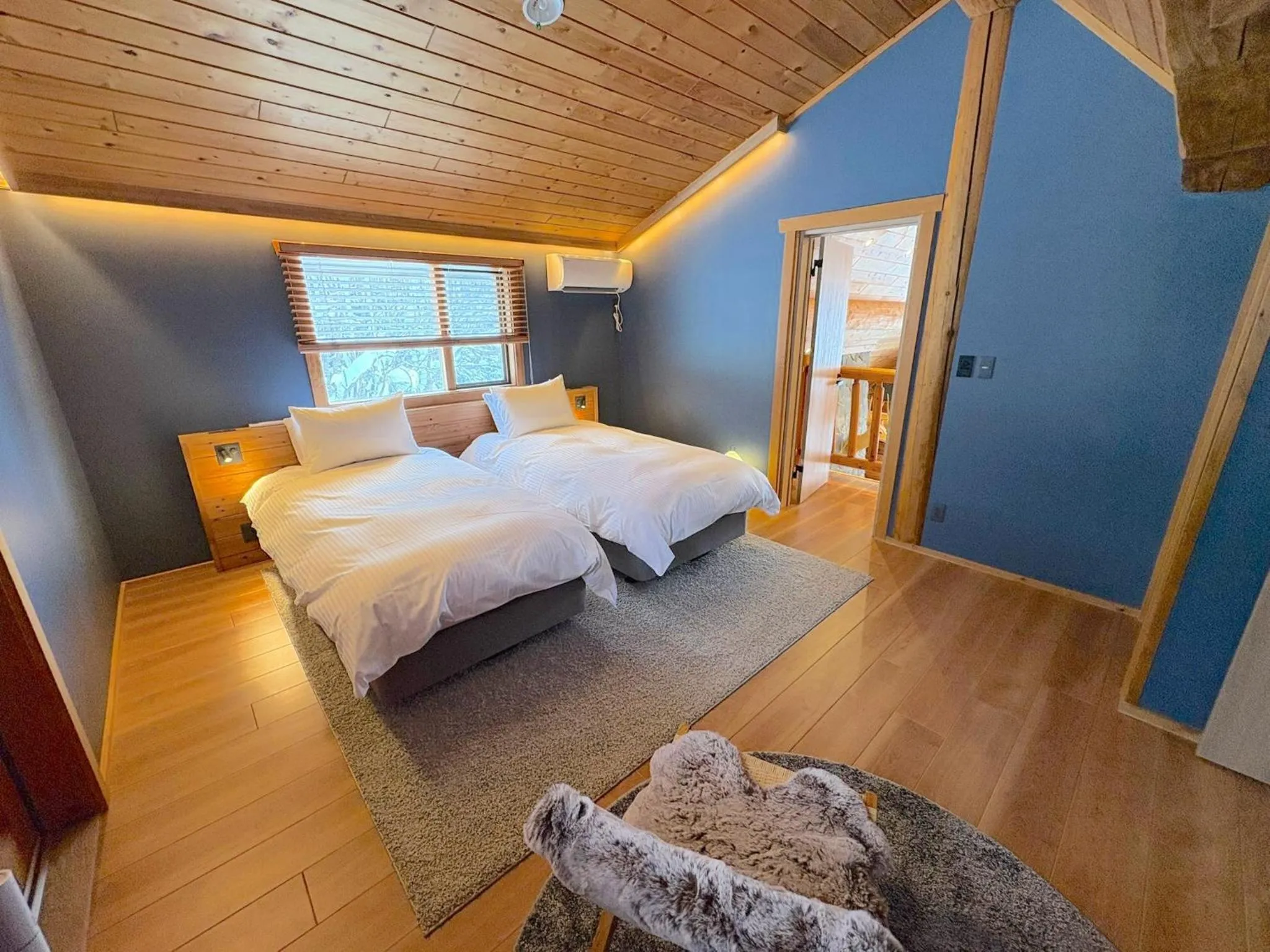 Bed in Villa Rusutsu