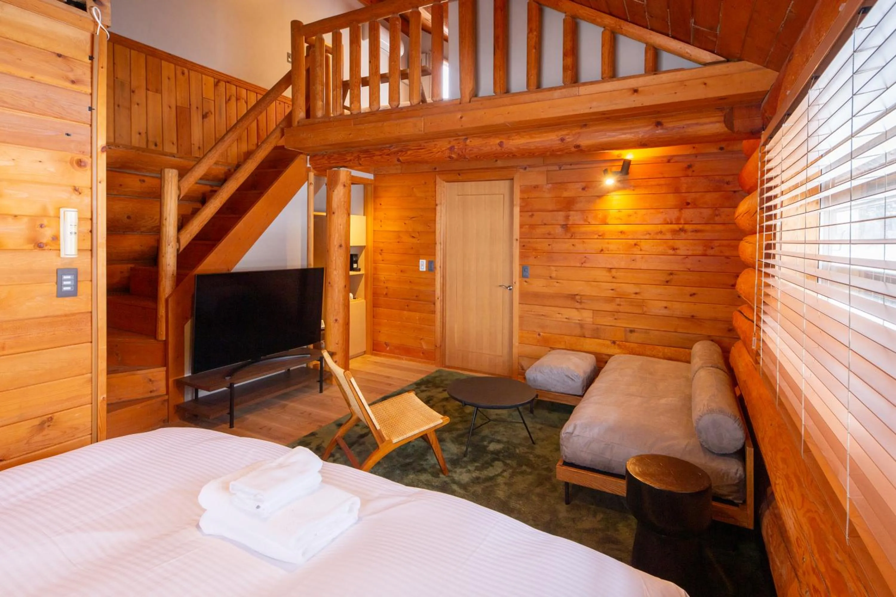 Bed in Villa Rusutsu