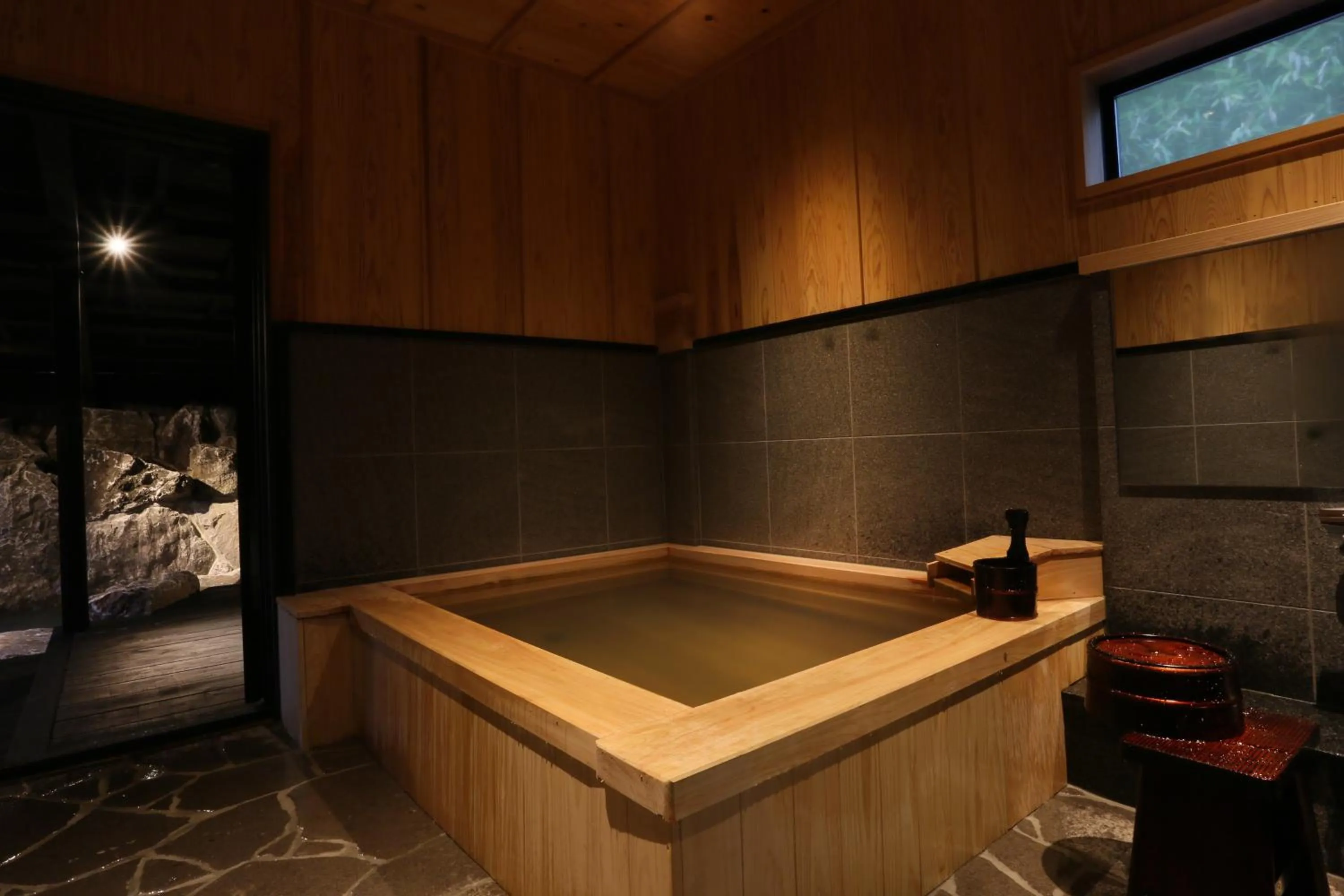 Hot Spring Bath in Gekkoju Kurokawa
