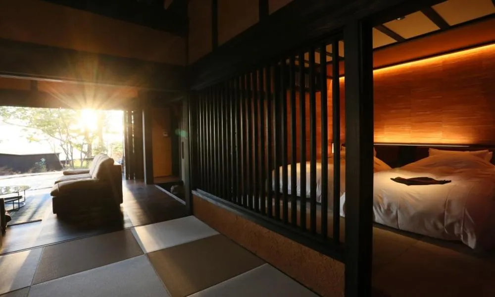 Bed in Gekkoju Kurokawa