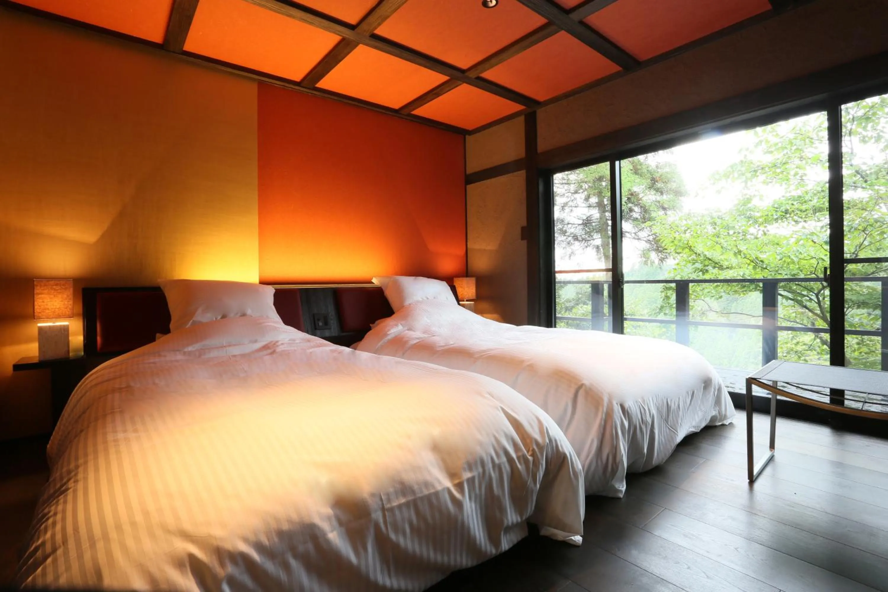 Bed in Gekkoju Kurokawa