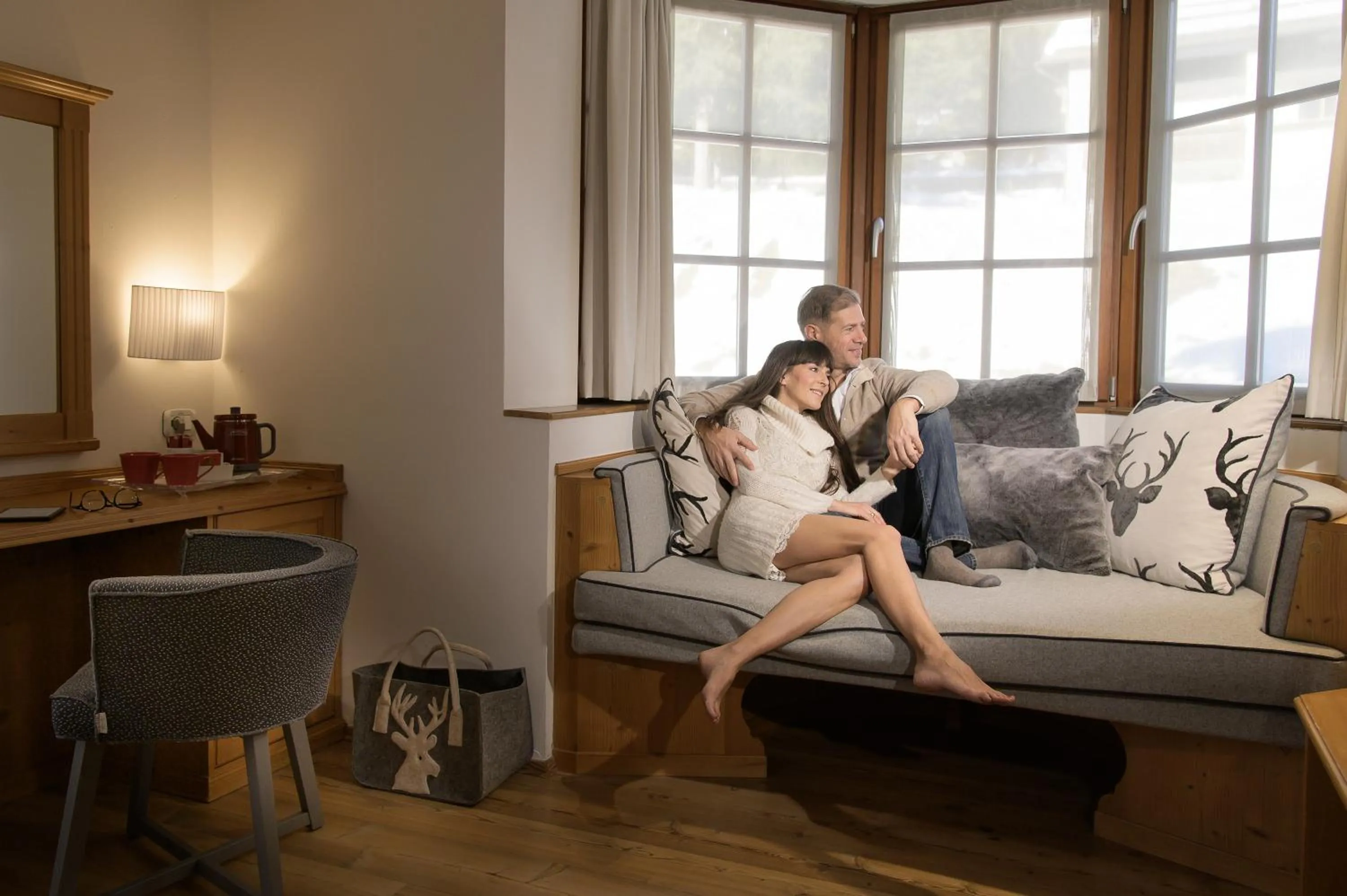 Seating area in Bio Hotel Hermitage