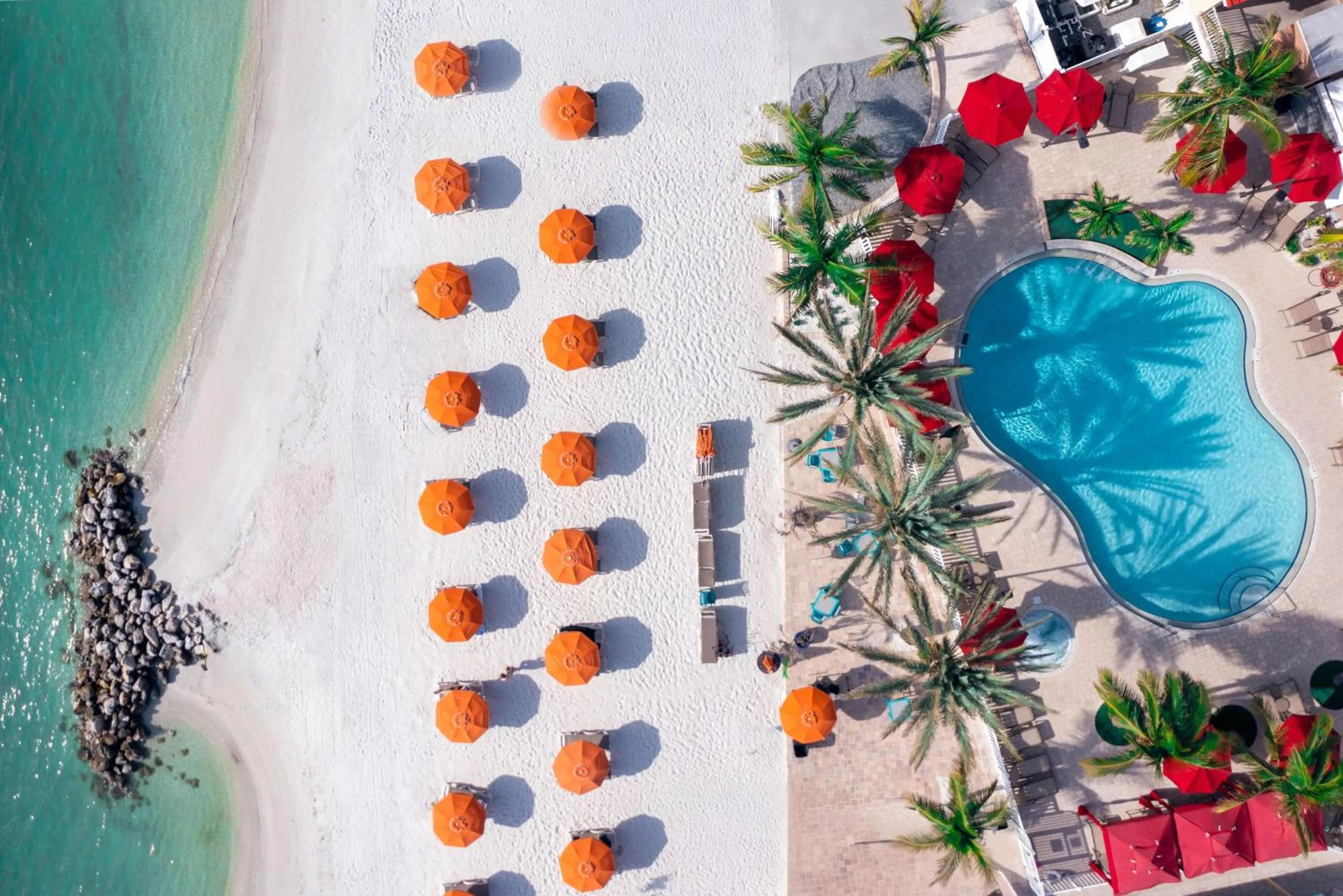 Pool view in Hampton Inn and Suites Clearwater Beach