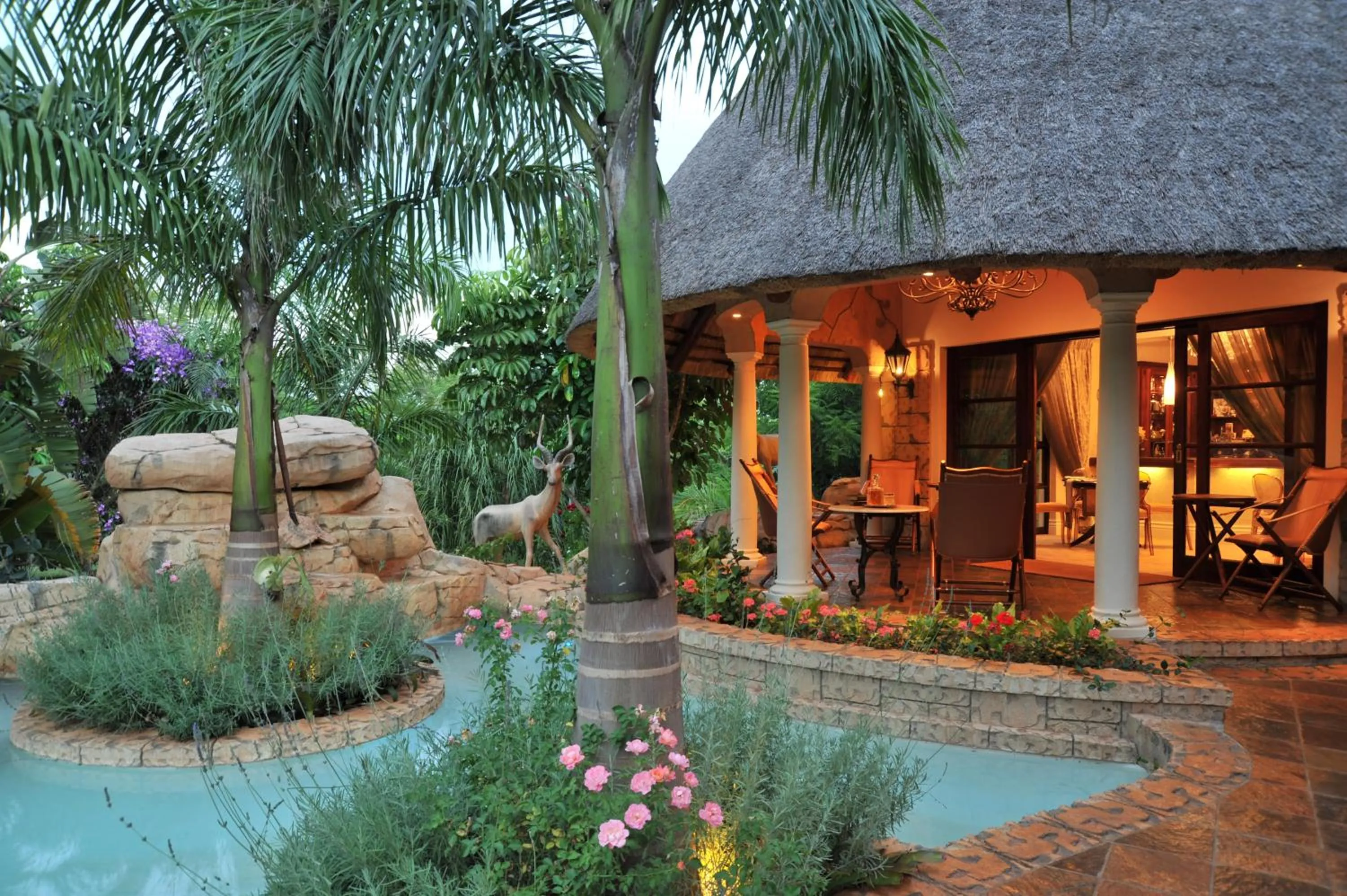 Seating area in Summerfield Botanical Garden & Exclusive Resort