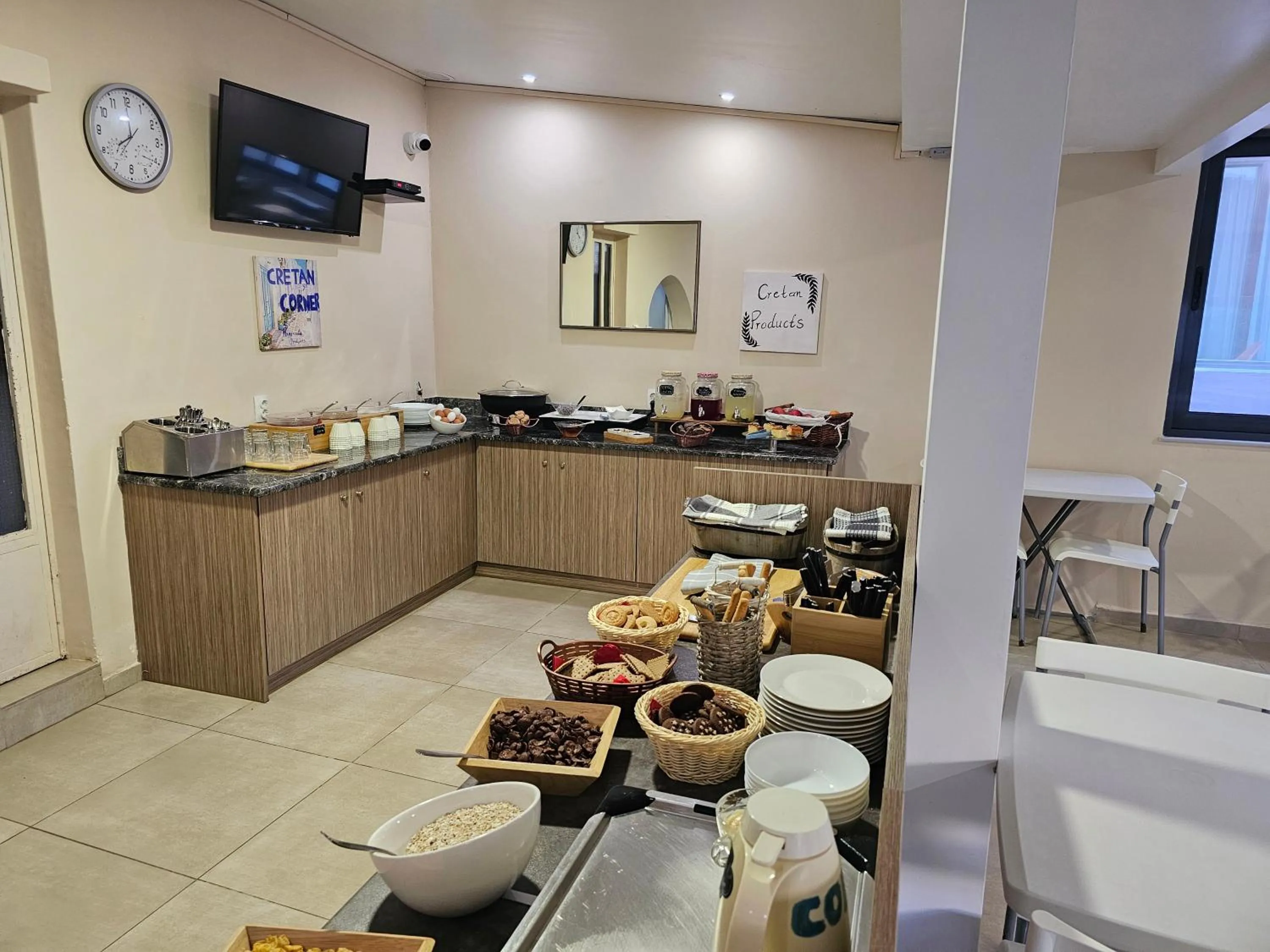 Buffet breakfast in The Santo George Beach Resort