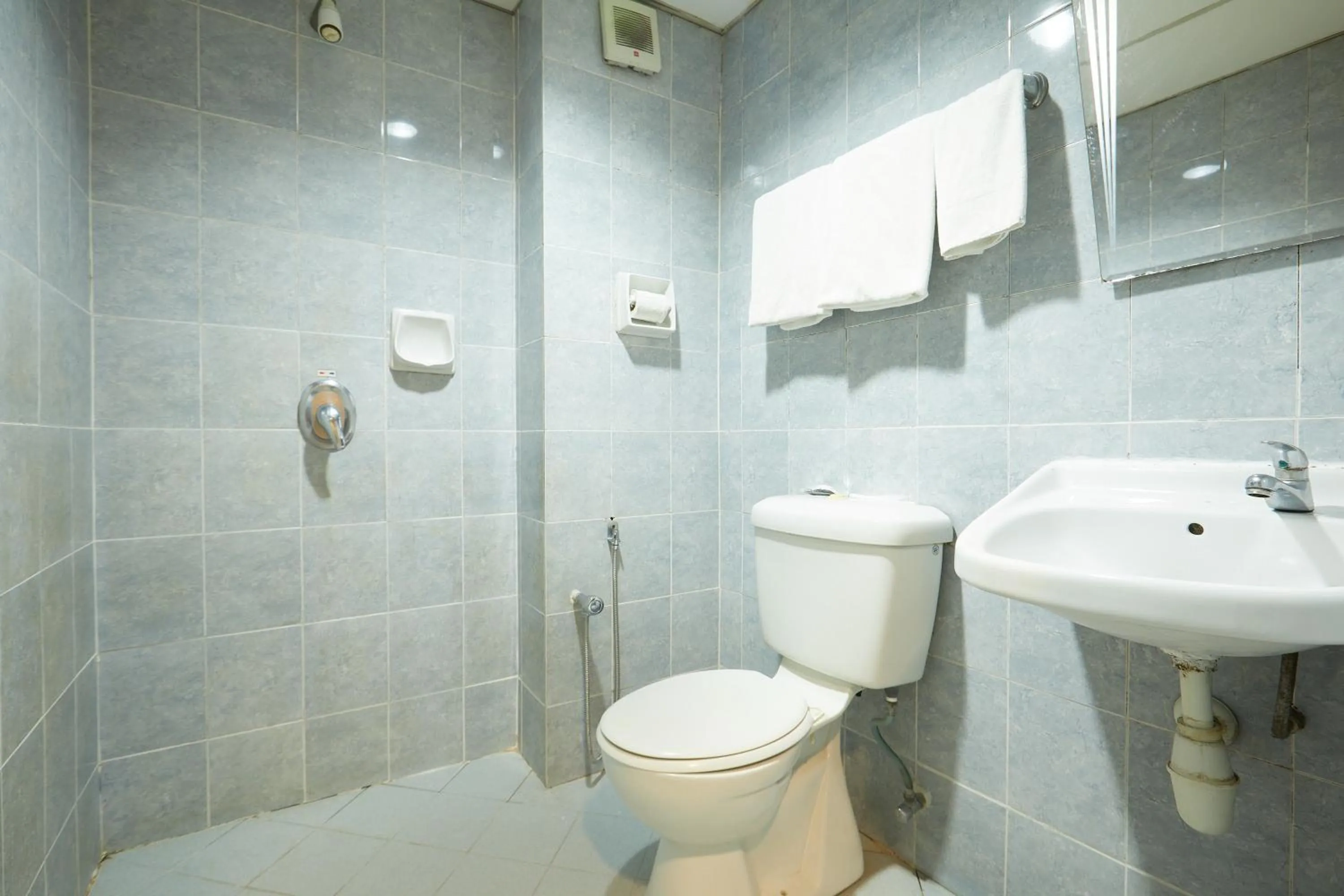 Bathroom in Tang City Hotel, Petaling Street, Merdeka PNB 118 Tower