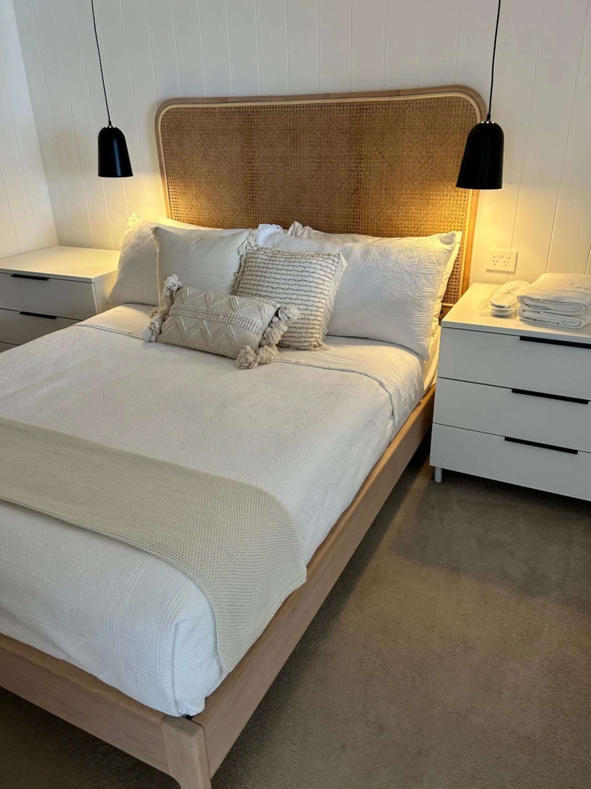 Bed in Saltwater Apartments