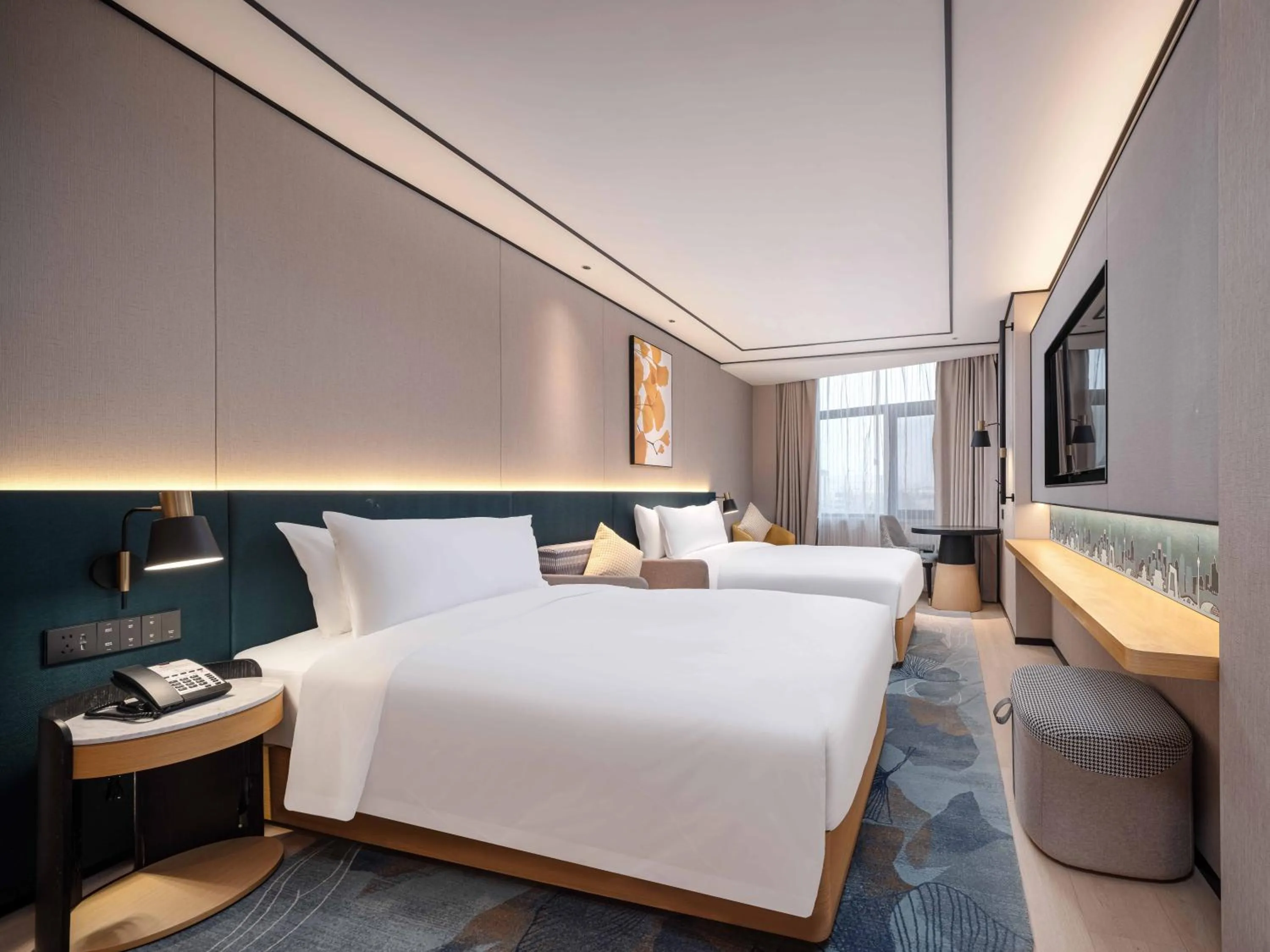 Bed in Hilton Garden Inn Beijing Temple Of Heaven East Gate Station l Free Laundry Facility