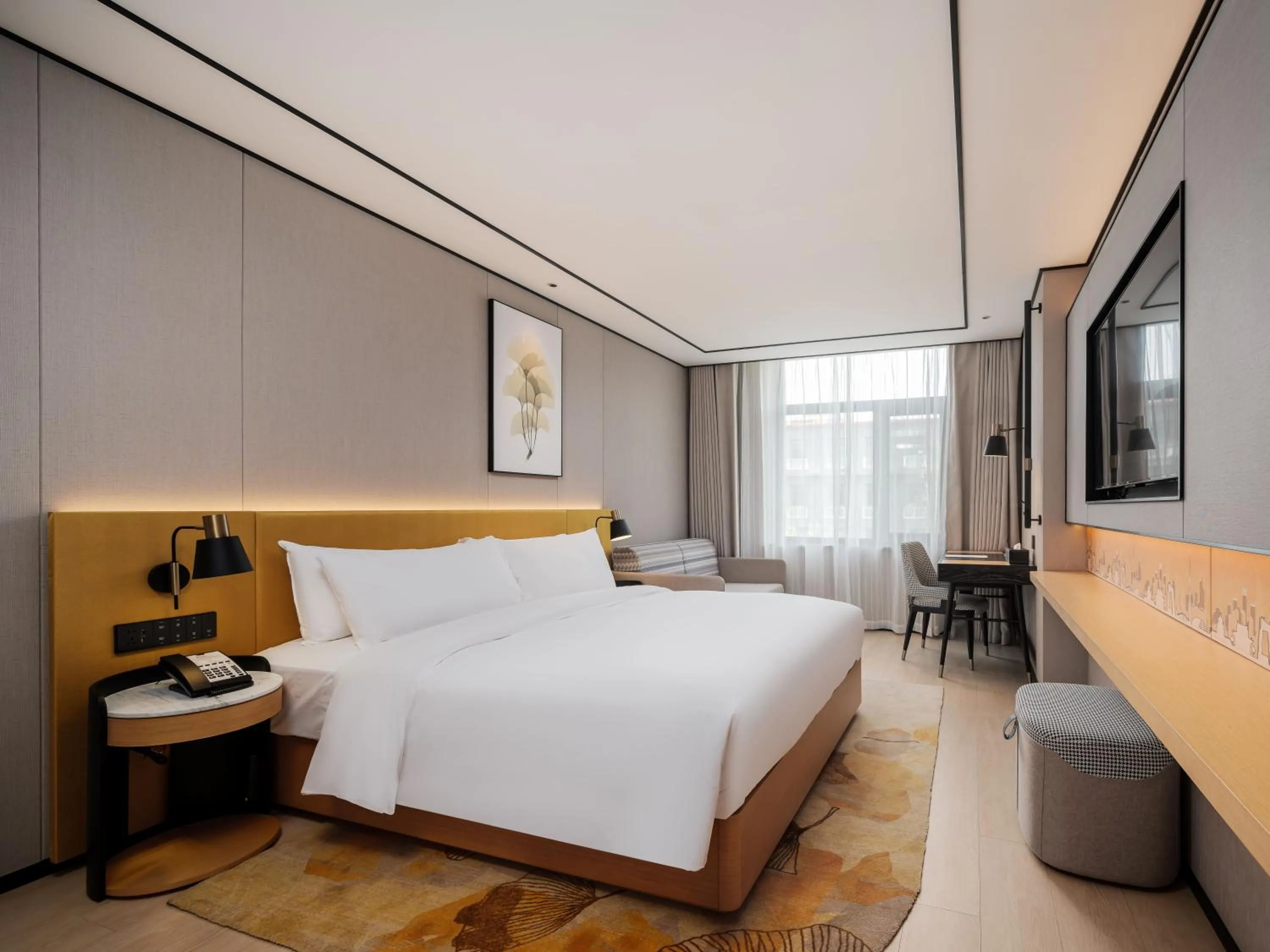 Bed in Hilton Garden Inn Beijing Temple Of Heaven East Gate Station l Free Laundry Facility