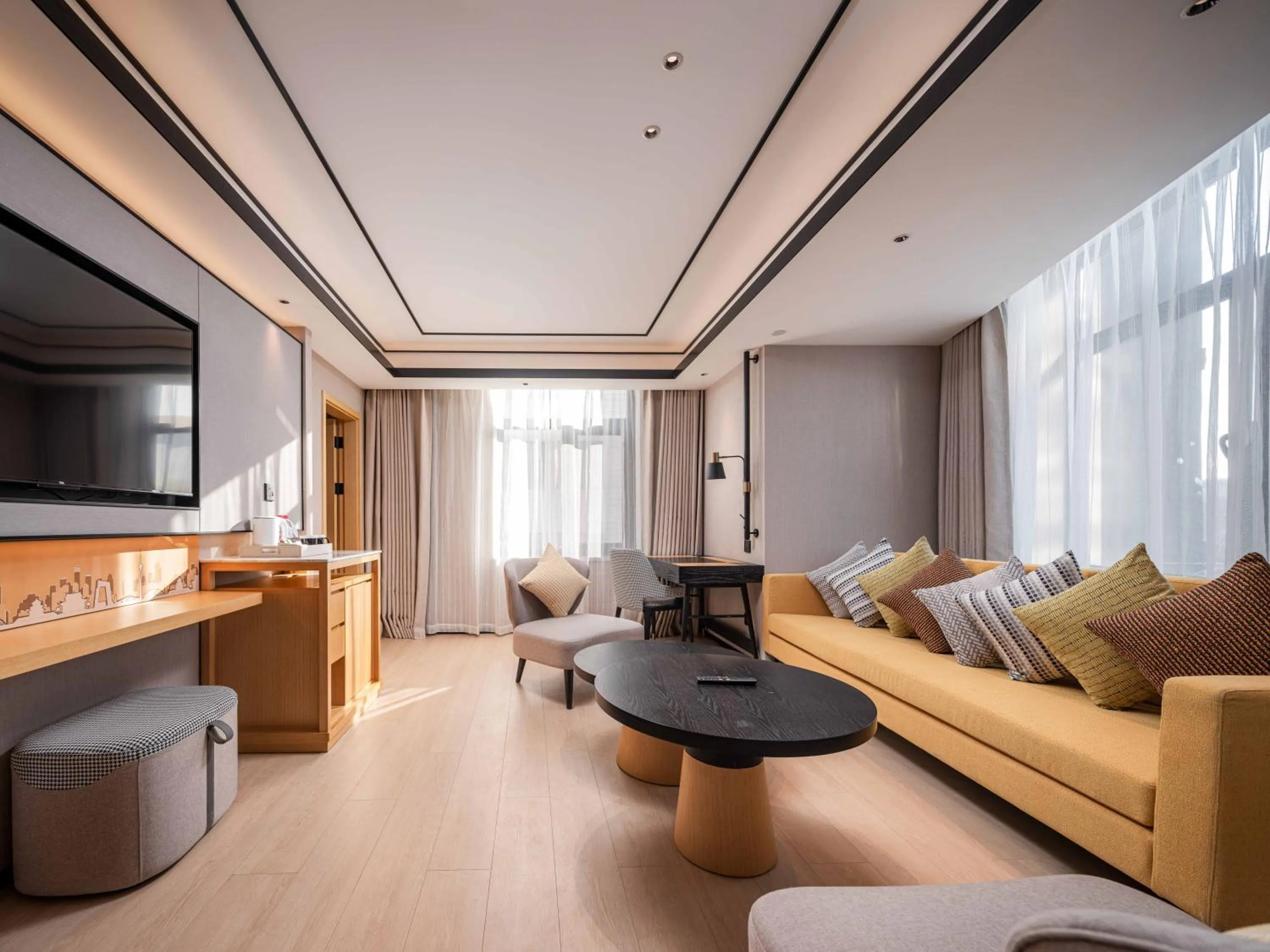 Living room in Hilton Garden Inn Beijing Temple Of Heaven East Gate Station l Free Laundry Facility