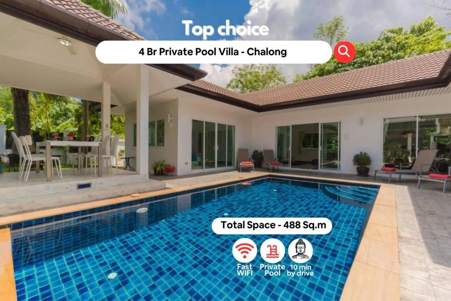Swimming pool in Chalong - 4 Bedroom Private Pool Villa - Phuket