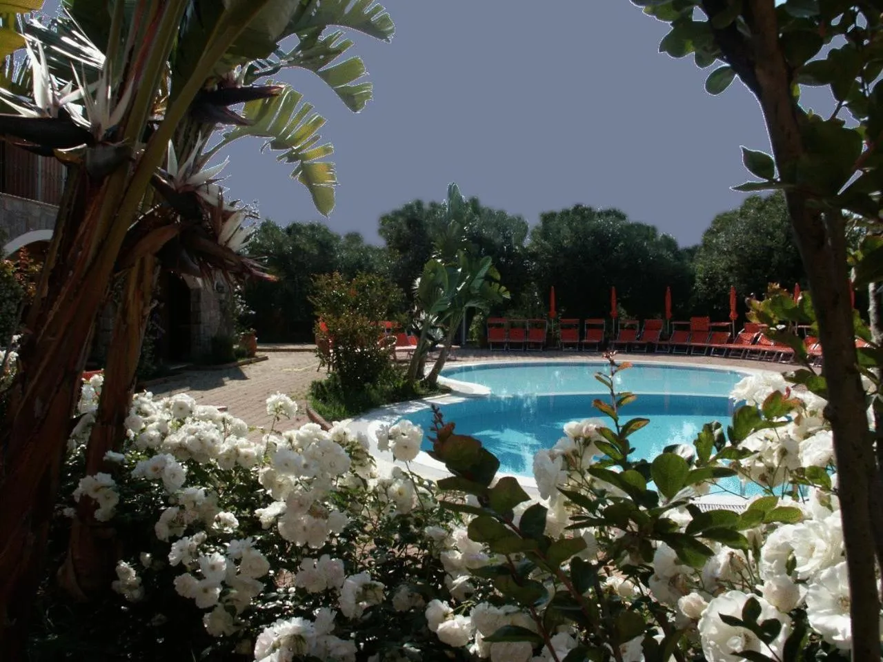 Pool view in Residence Baia Infreschi