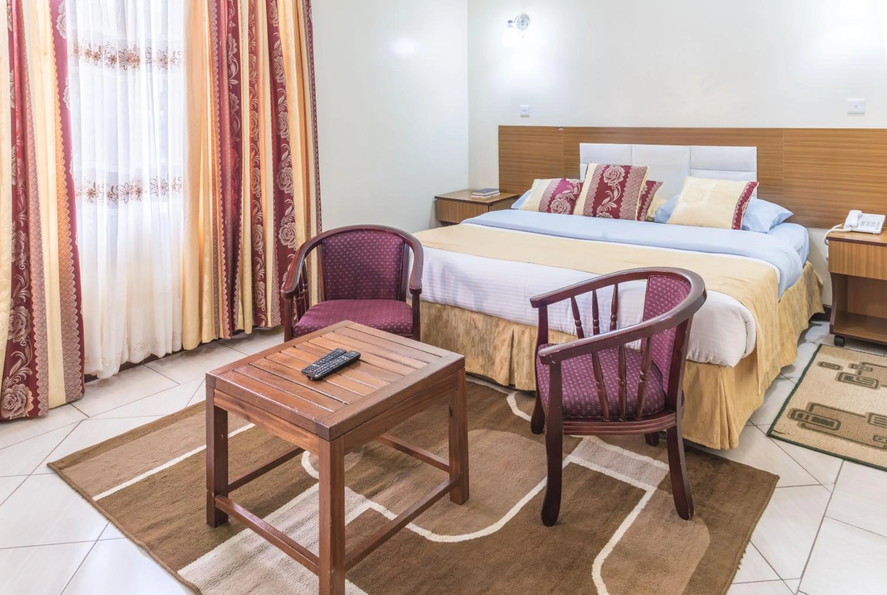 Bed in Three Steers Hotel