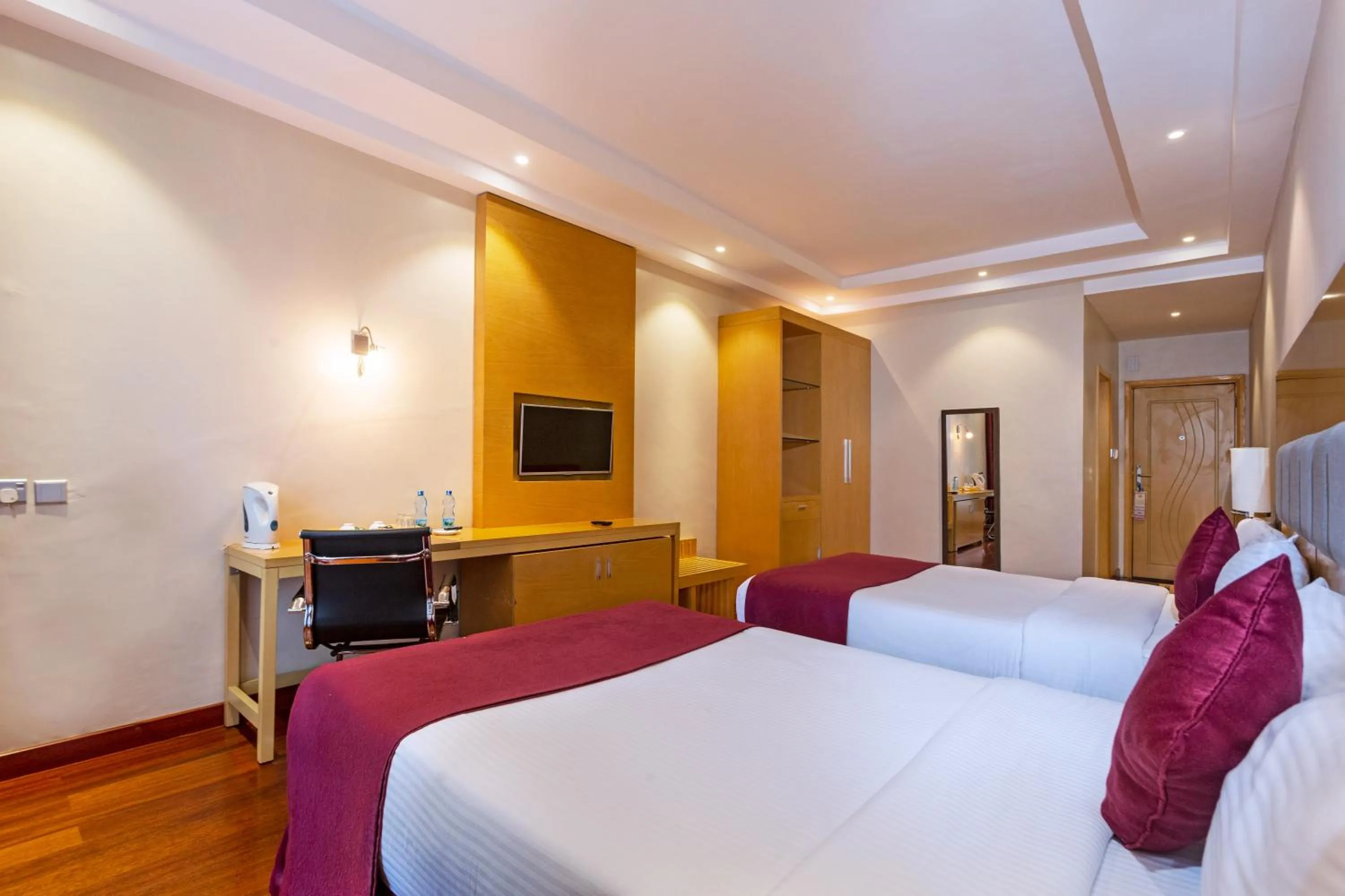 Bed in Three Steers Hotel