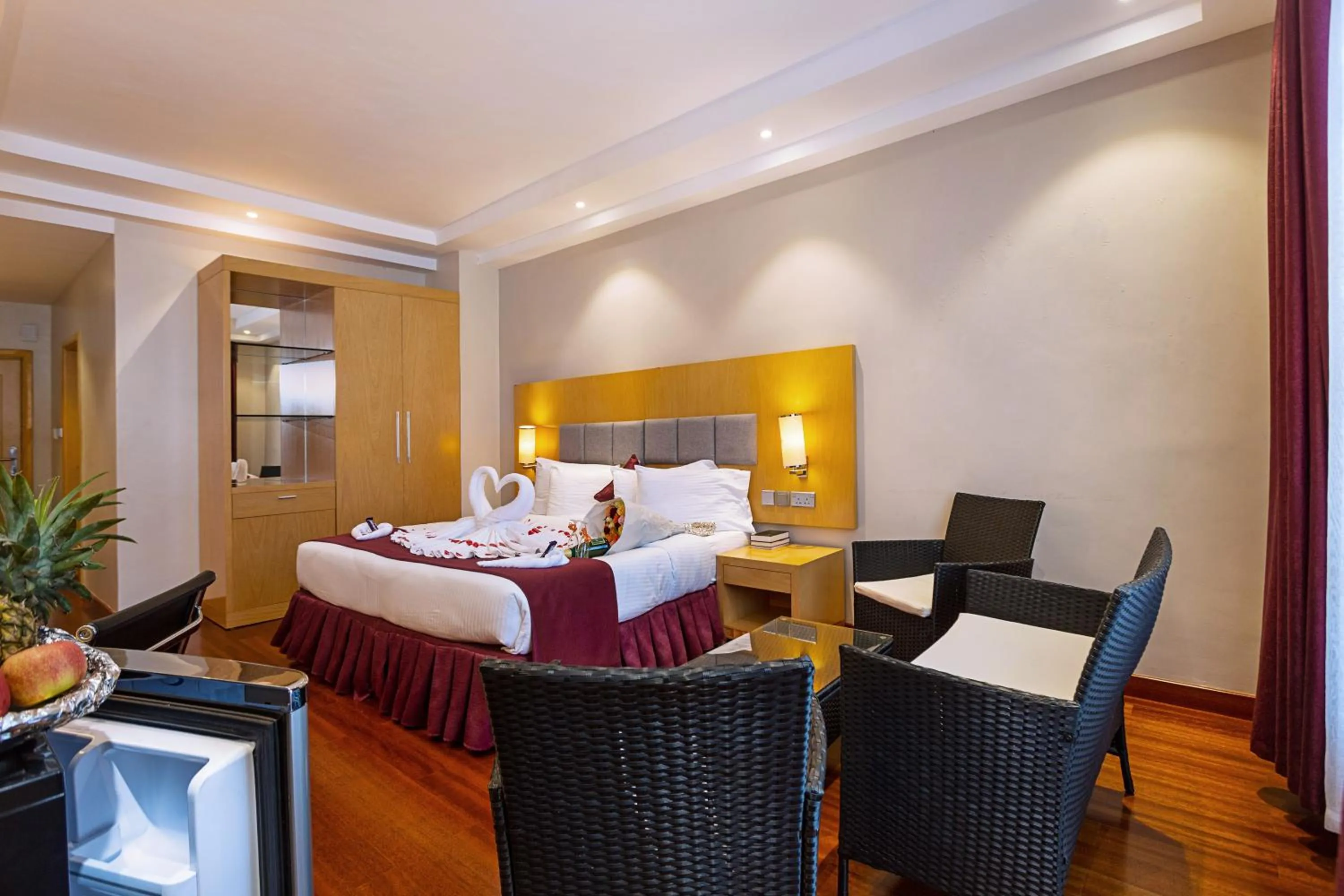 Bed in Three Steers Hotel