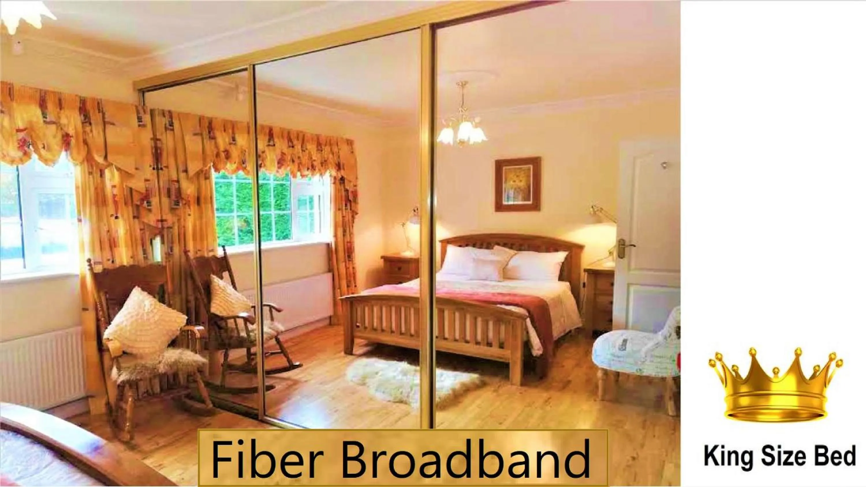 Bedroom, Bed in Leabrook House