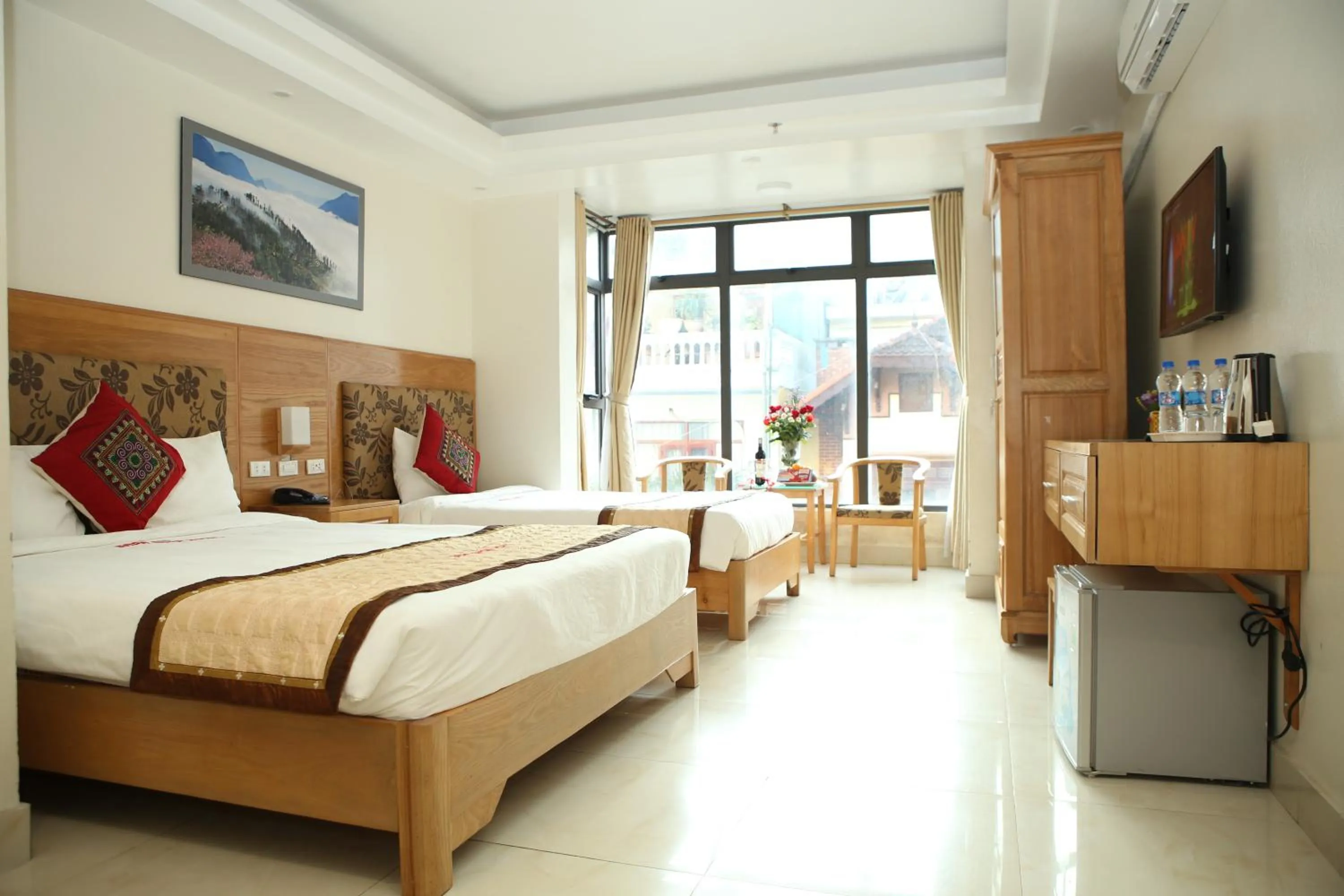 View (from property/room), Bed in Sapa Snow Hotel