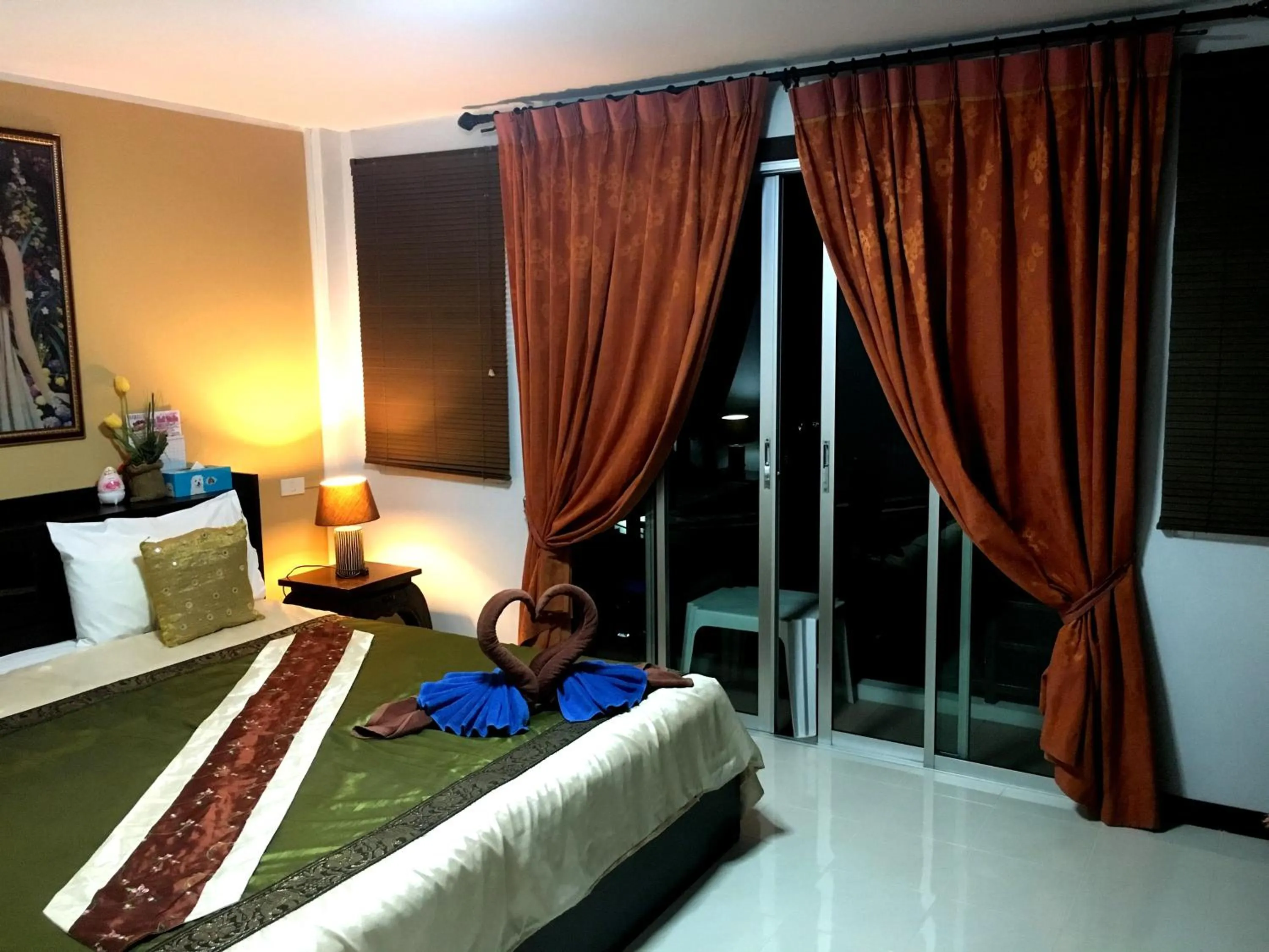 Patio, Bed in Casa E Mare