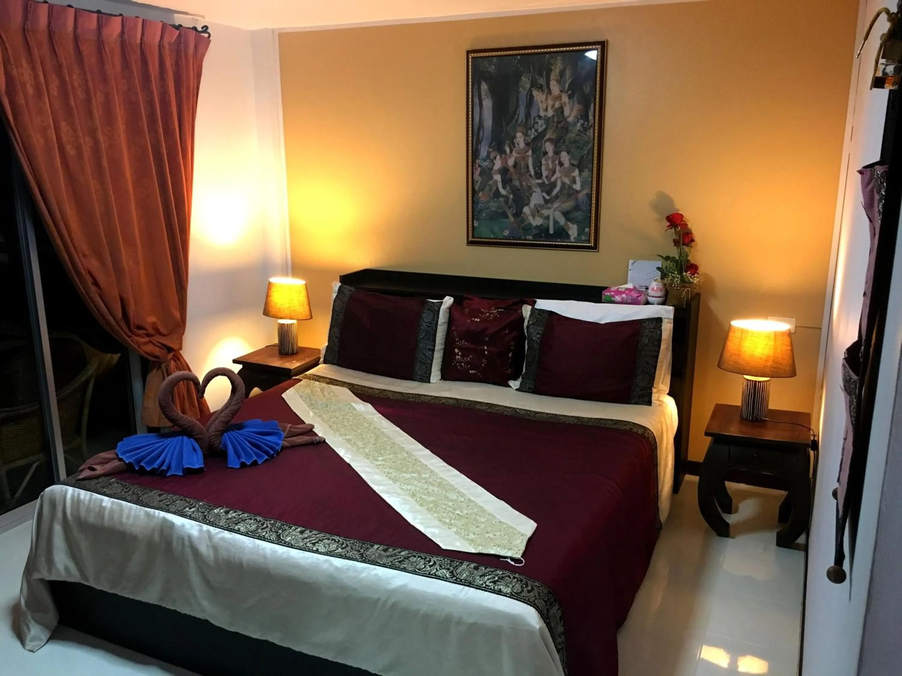 Patio, Bed in Casa E Mare