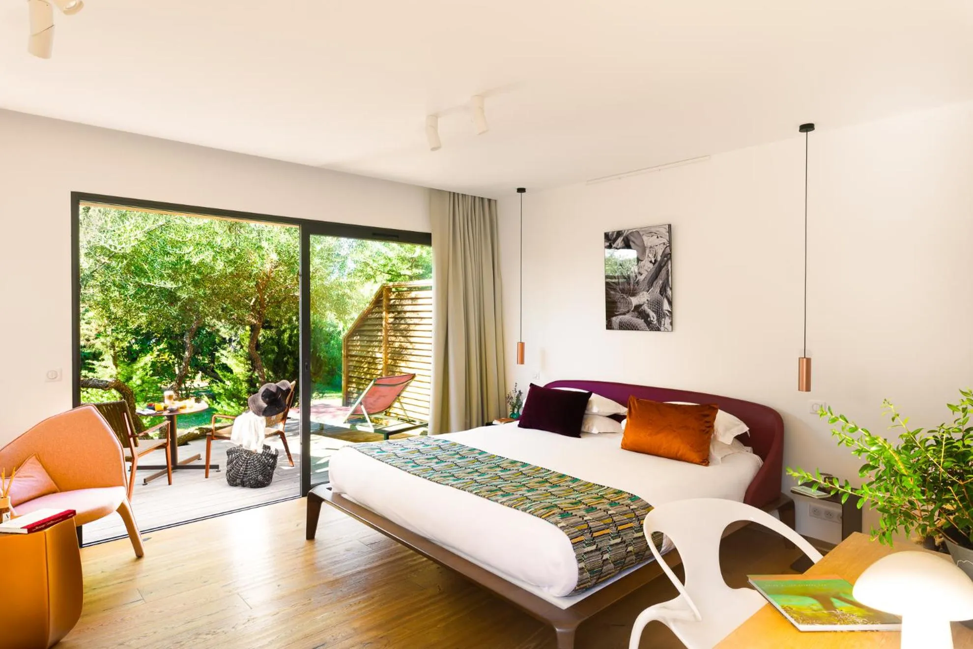 Bedroom, Bed in Hôtel & Spa Version Maquis Citadelle