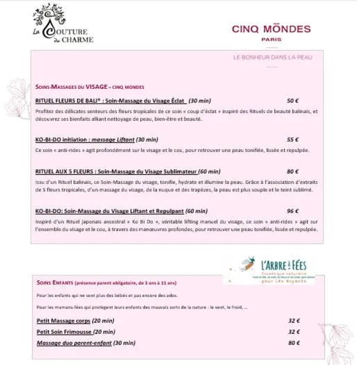 Massage in La Couture du Charme