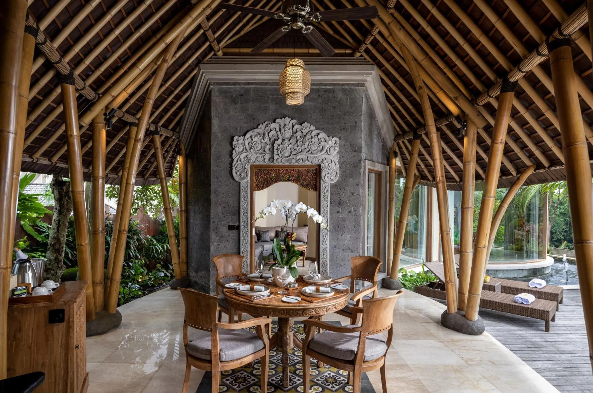 Seating area in The Alena Resort a Pramana Experience