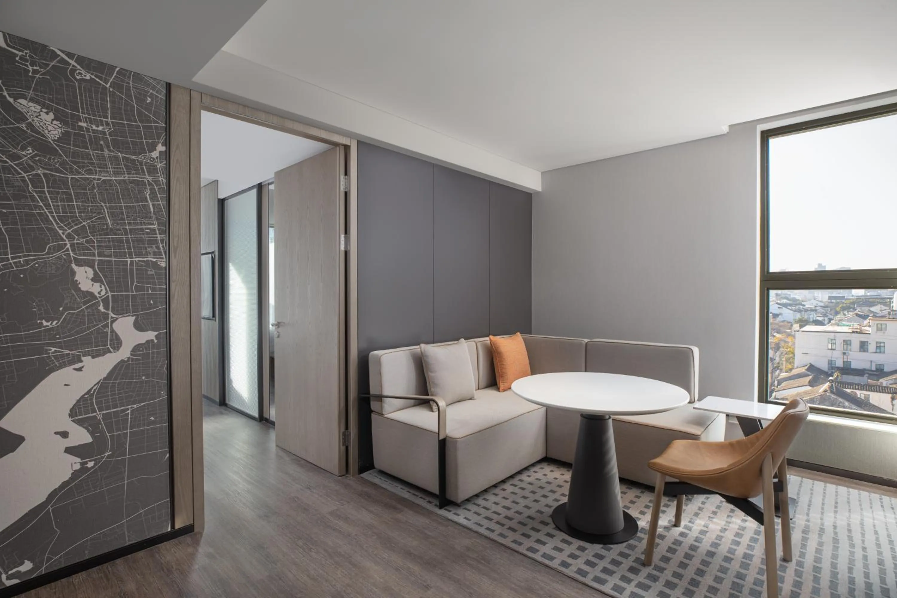 Seating area in AC Hotel by Marriott Suzhou, Guan Qian