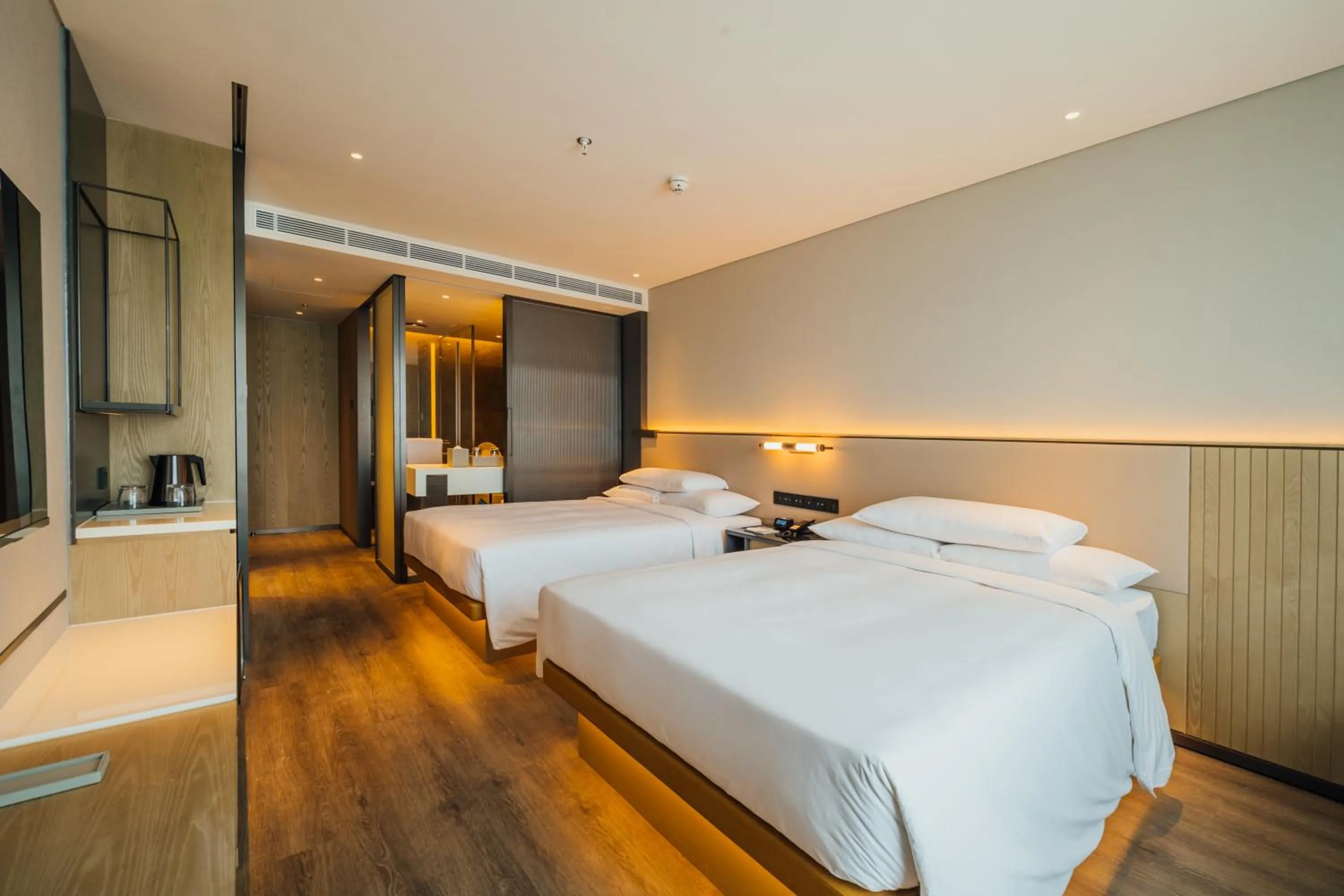Bedroom, Bed in AC Hotel by Marriott Suzhou, Guan Qian