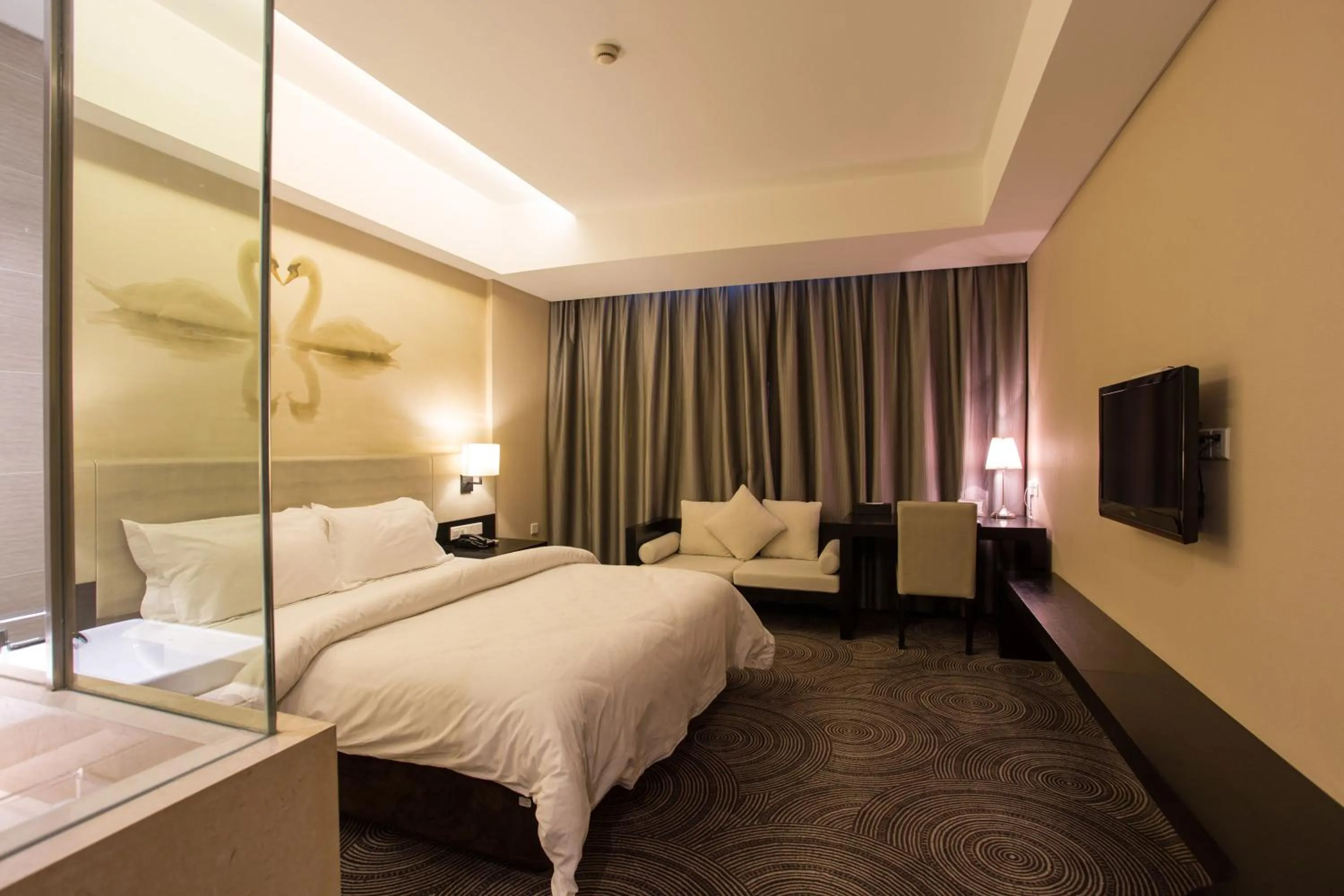 Bed in Metropolo, Hefei, Wanda Plaza, Swan Lake