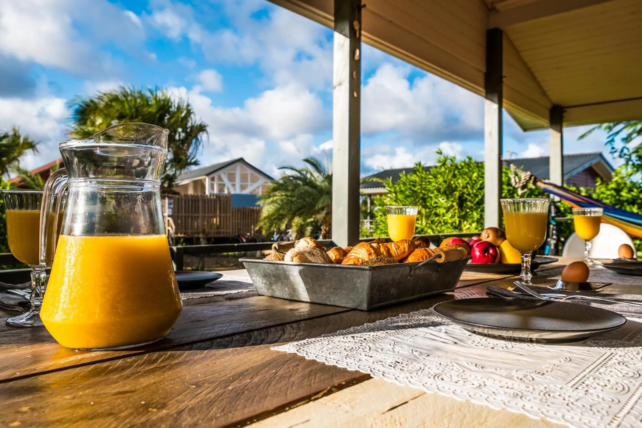 Breakfast in Red Palm Village