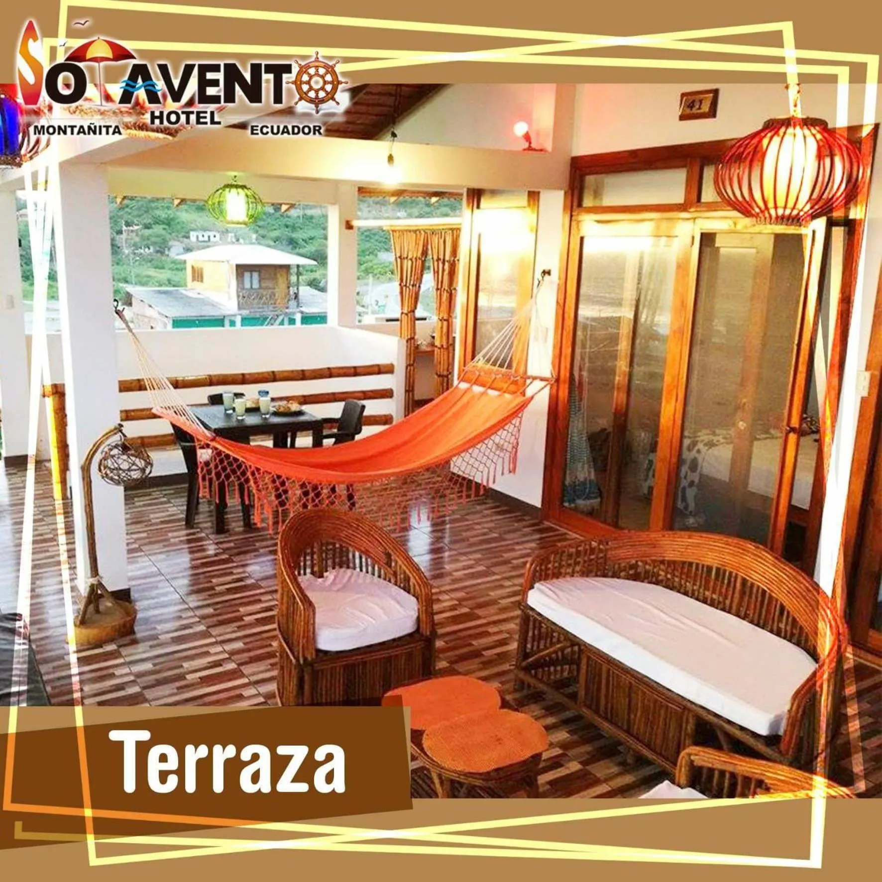 Quadruple Room with Sea View in Hotel Sotavento