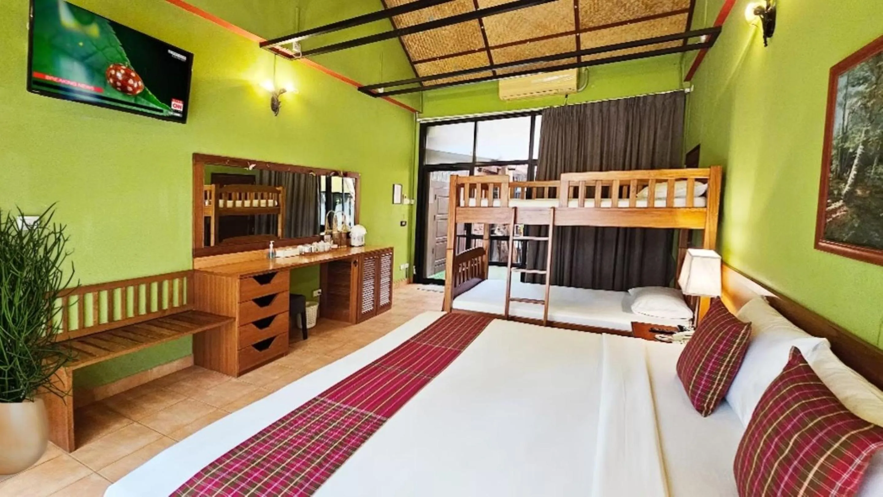 Bed in Birds and Bees Resort