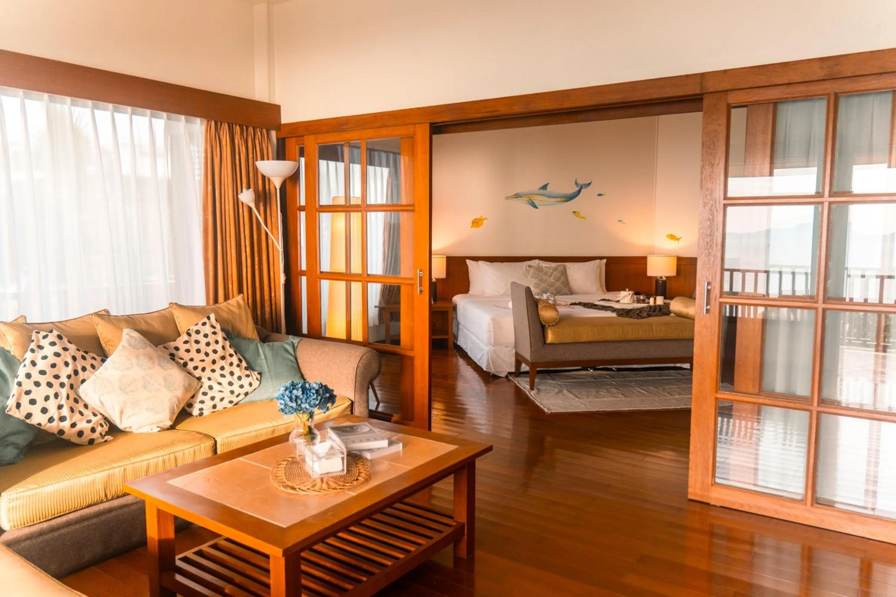 Bed in Birds and Bees Resort