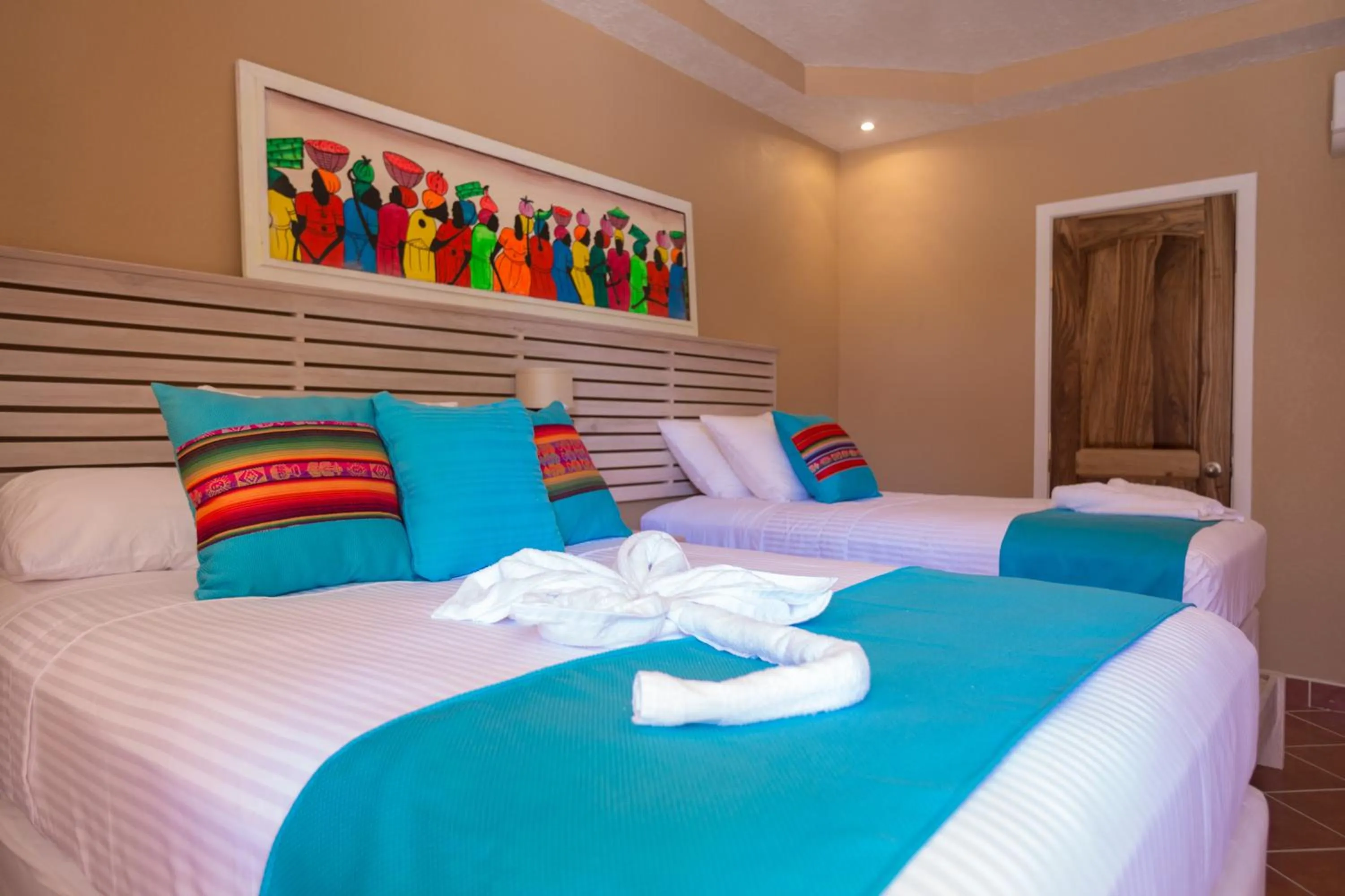 Bed in Mr. Tucan Hotel