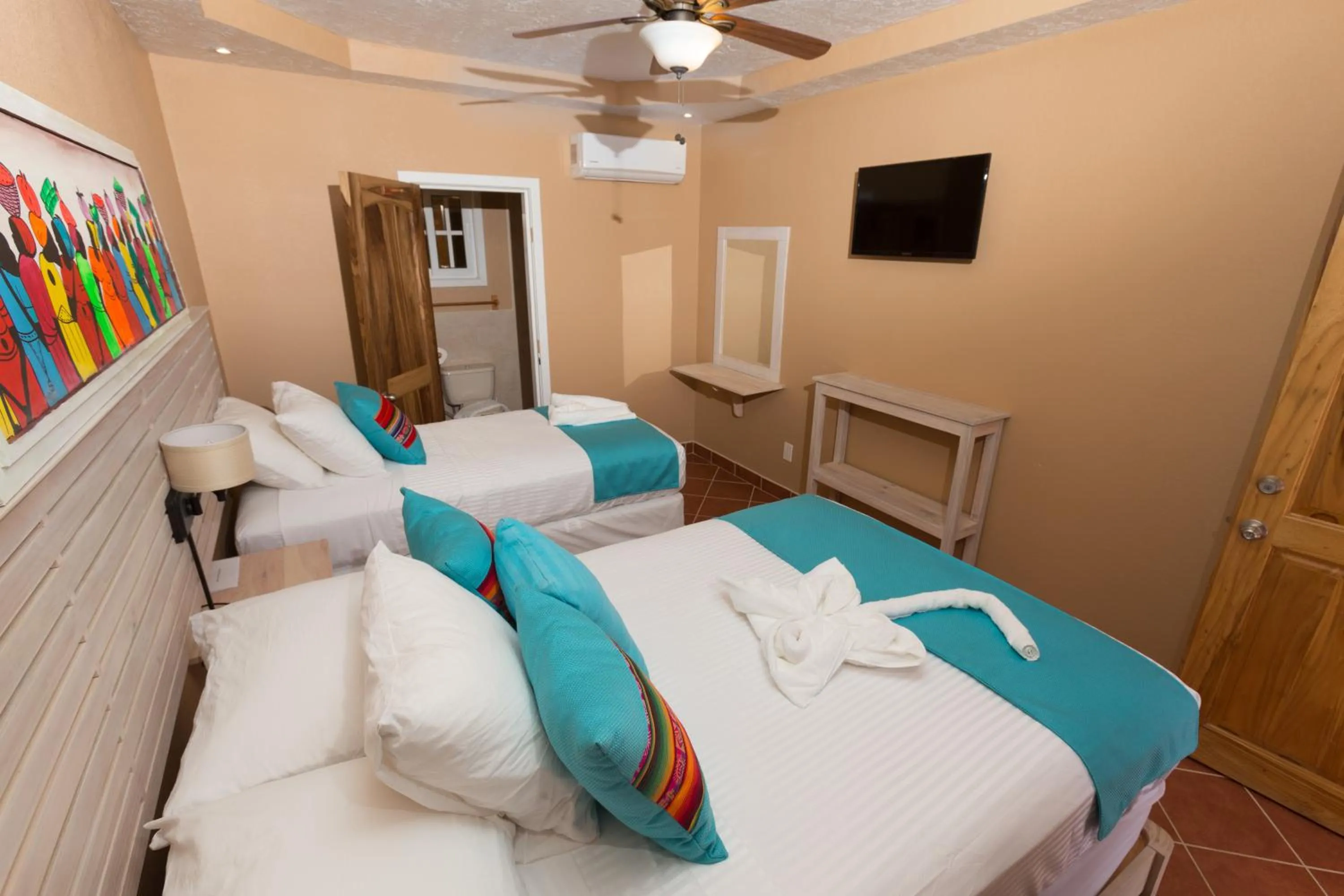 Bed in Mr. Tucan Hotel