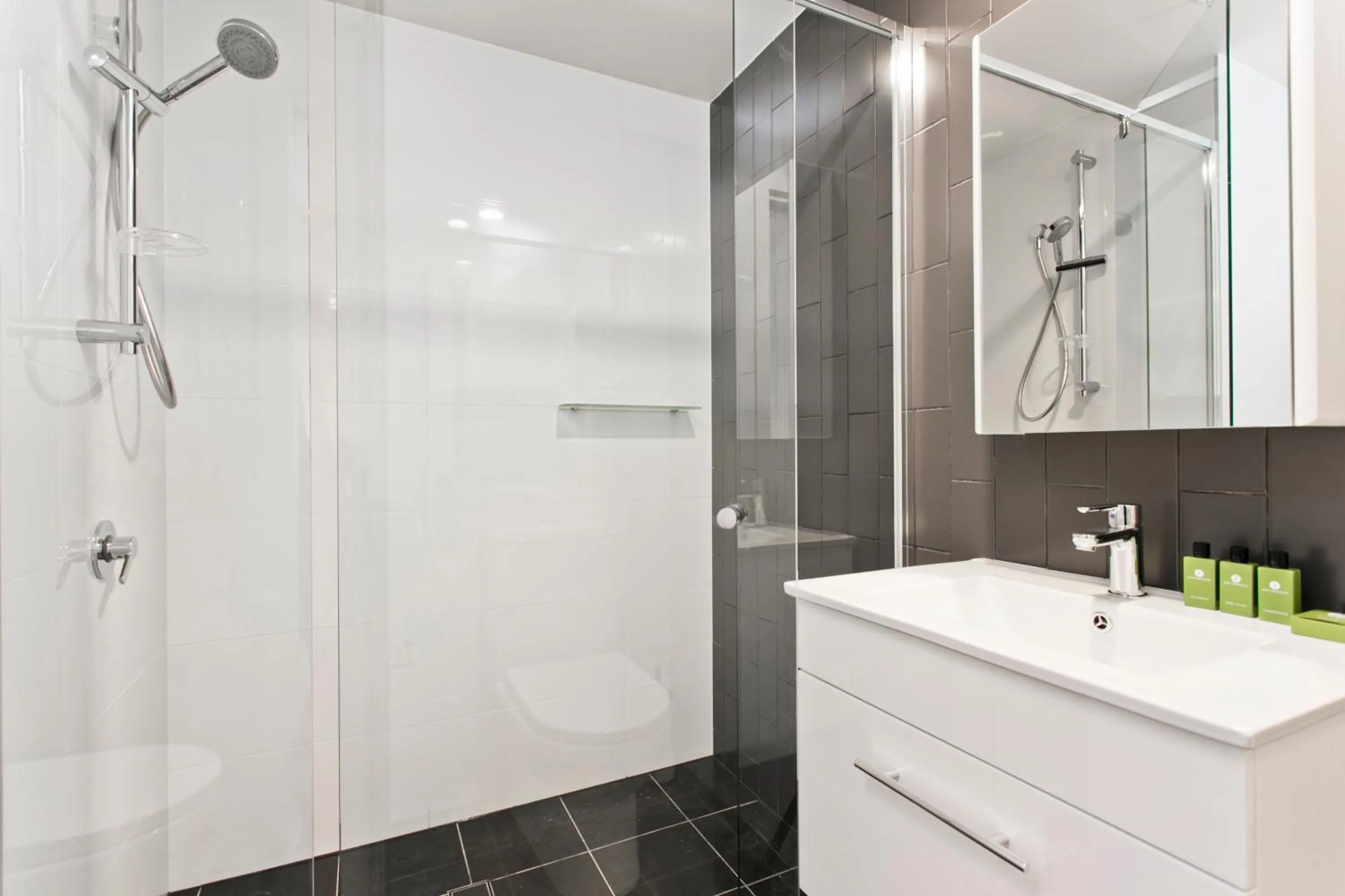 Shower in Soda Apartments by CLLIX