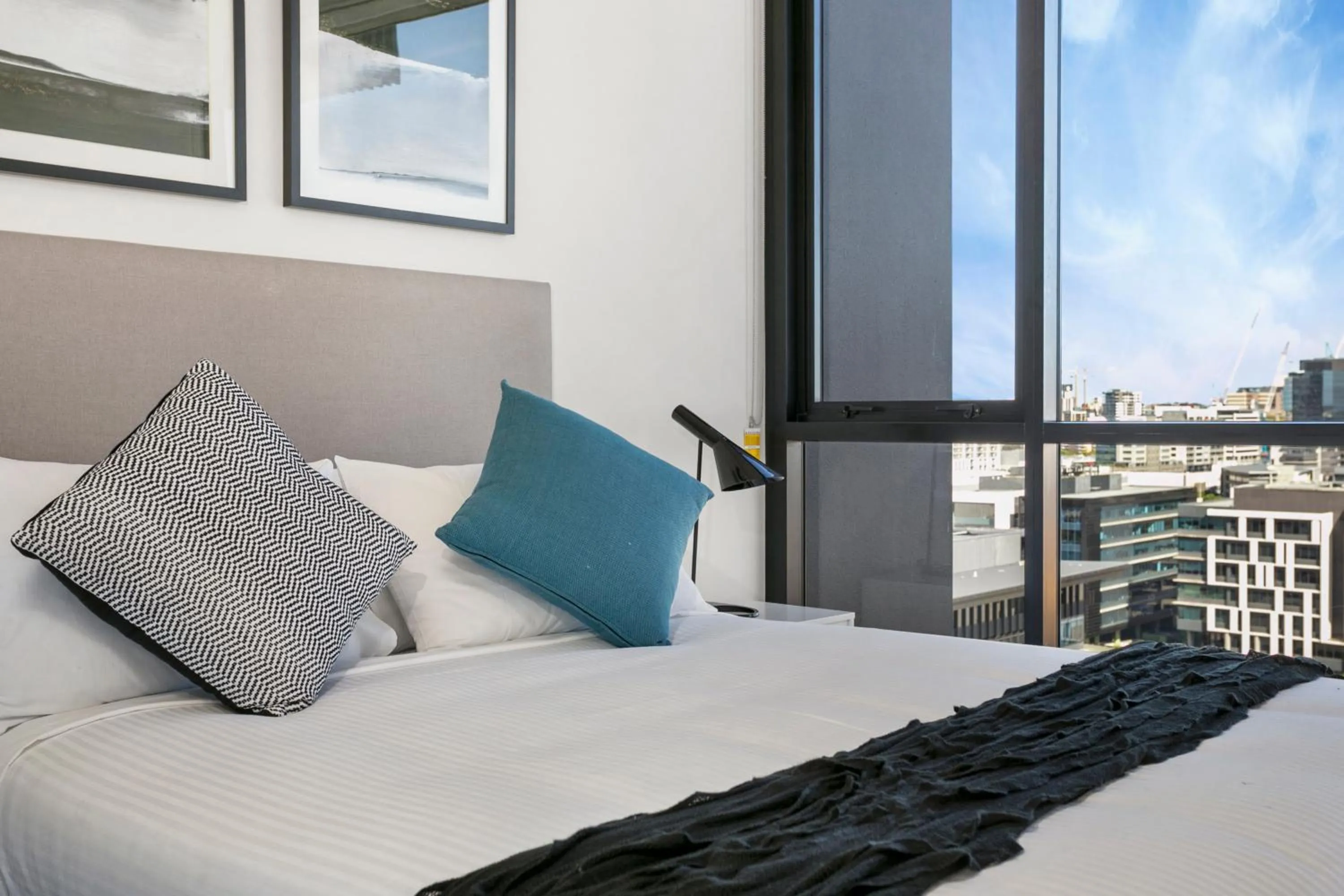 Bed in Soda Apartments by CLLIX