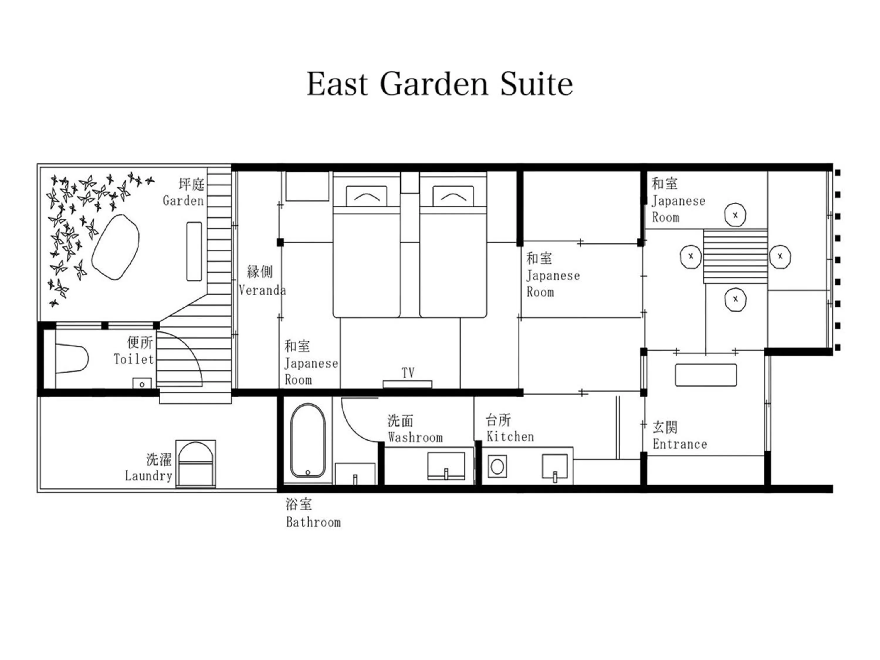 Floor plan in Kyonoyado Gekkoan