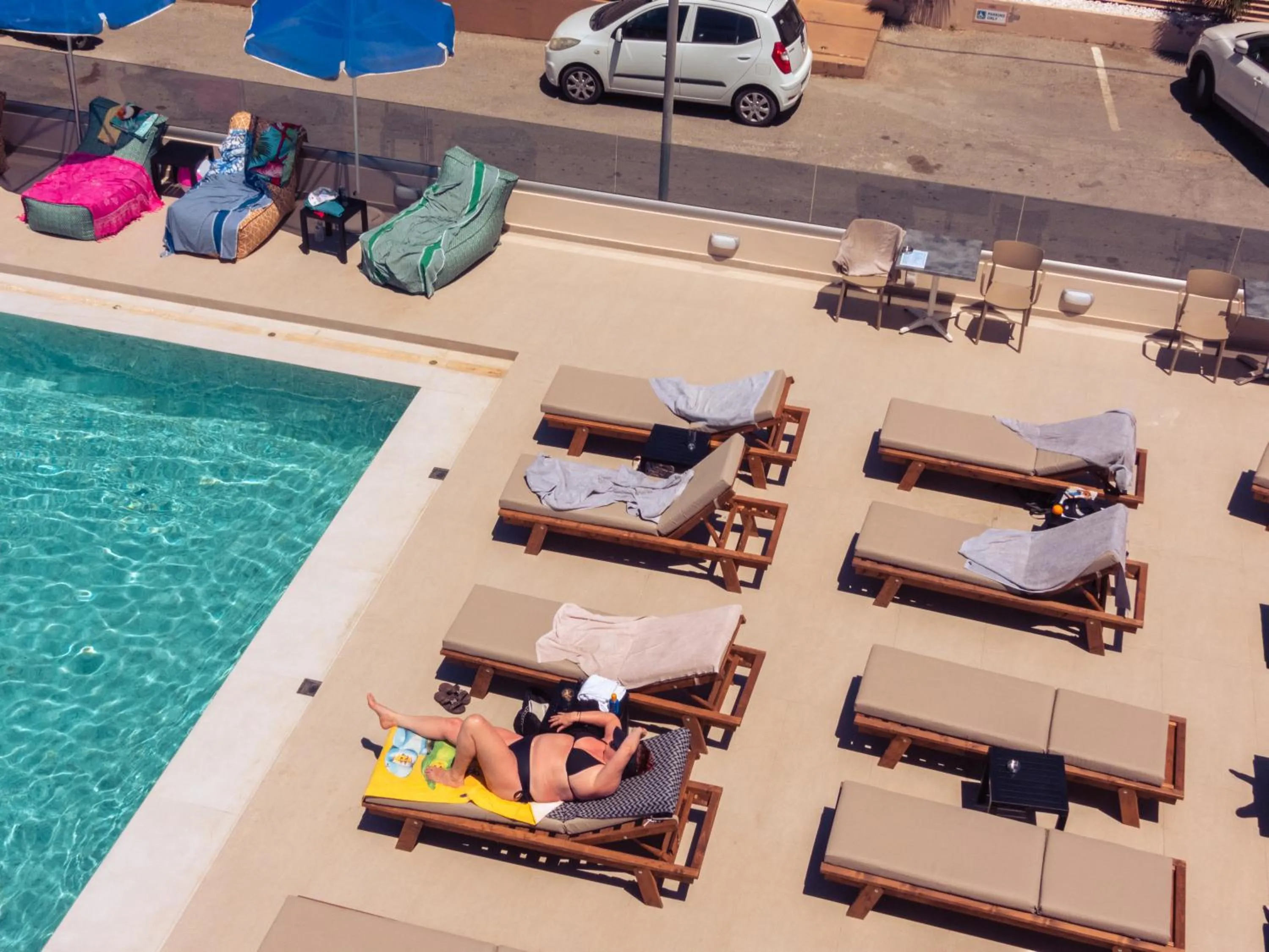 Swimming pool in Chrispy Beach Resort, Agia Marina