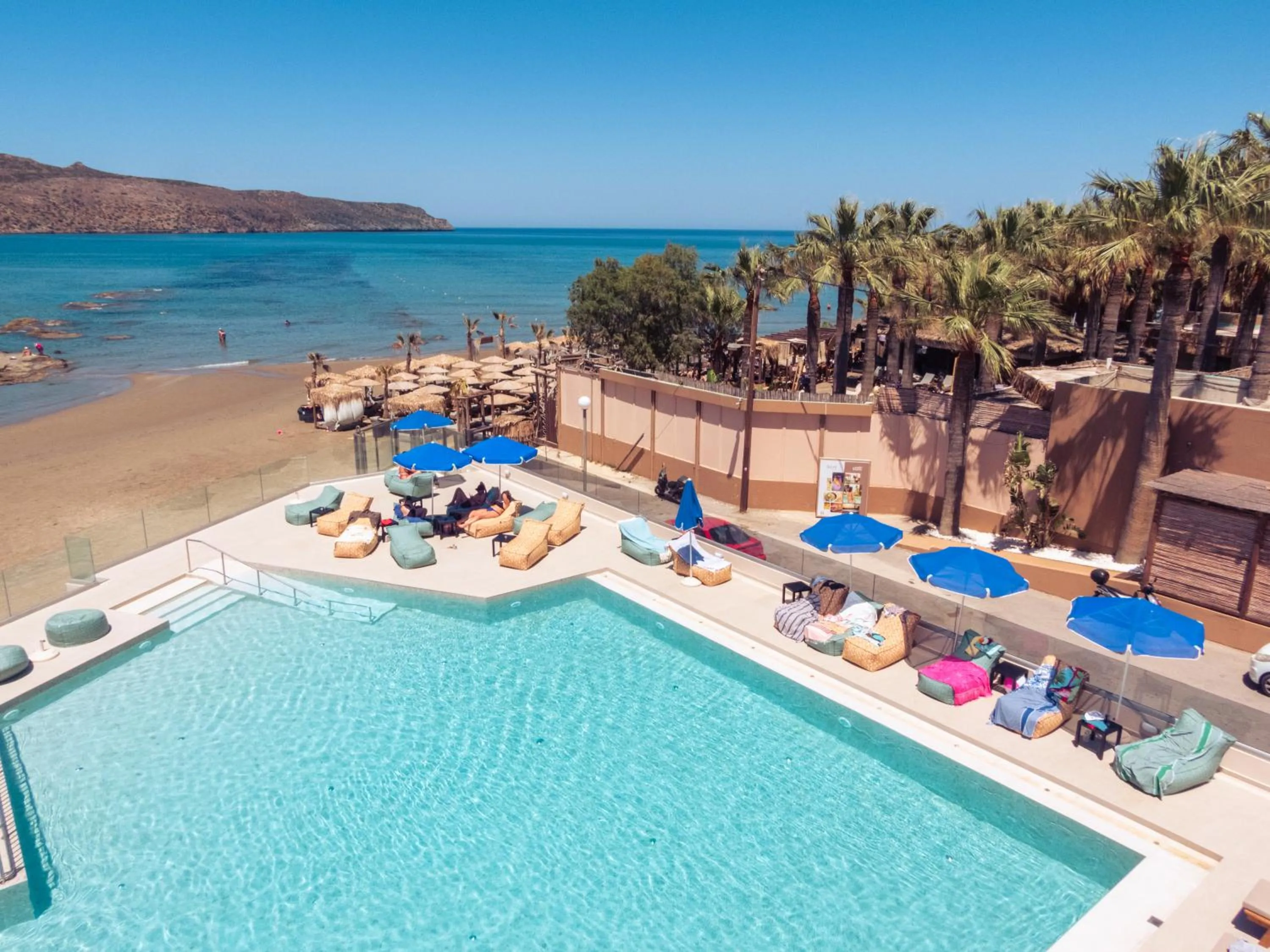 Swimming pool in Chrispy Beach Resort, Agia Marina