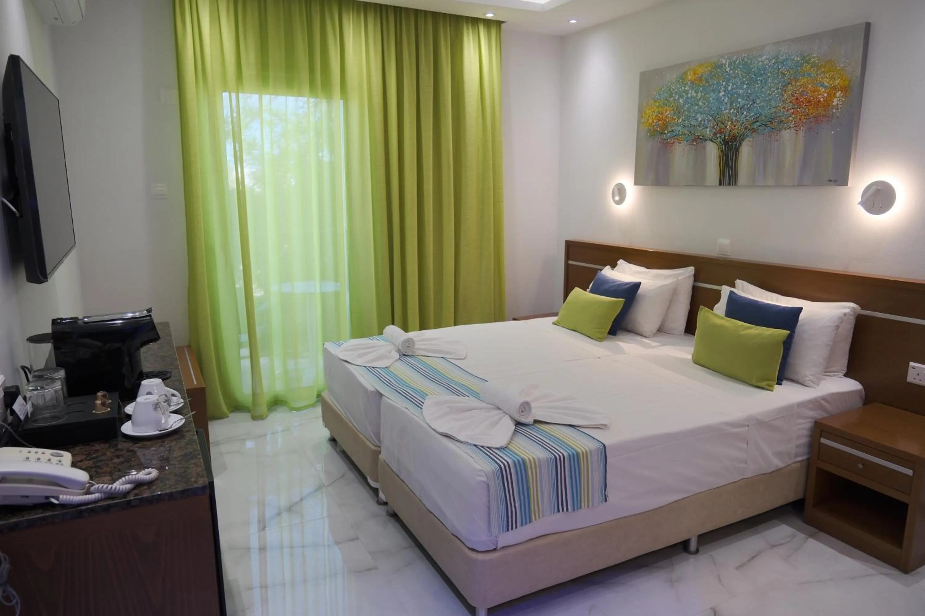 TV and multimedia, Bed in Loutsiana Deluxe Apts