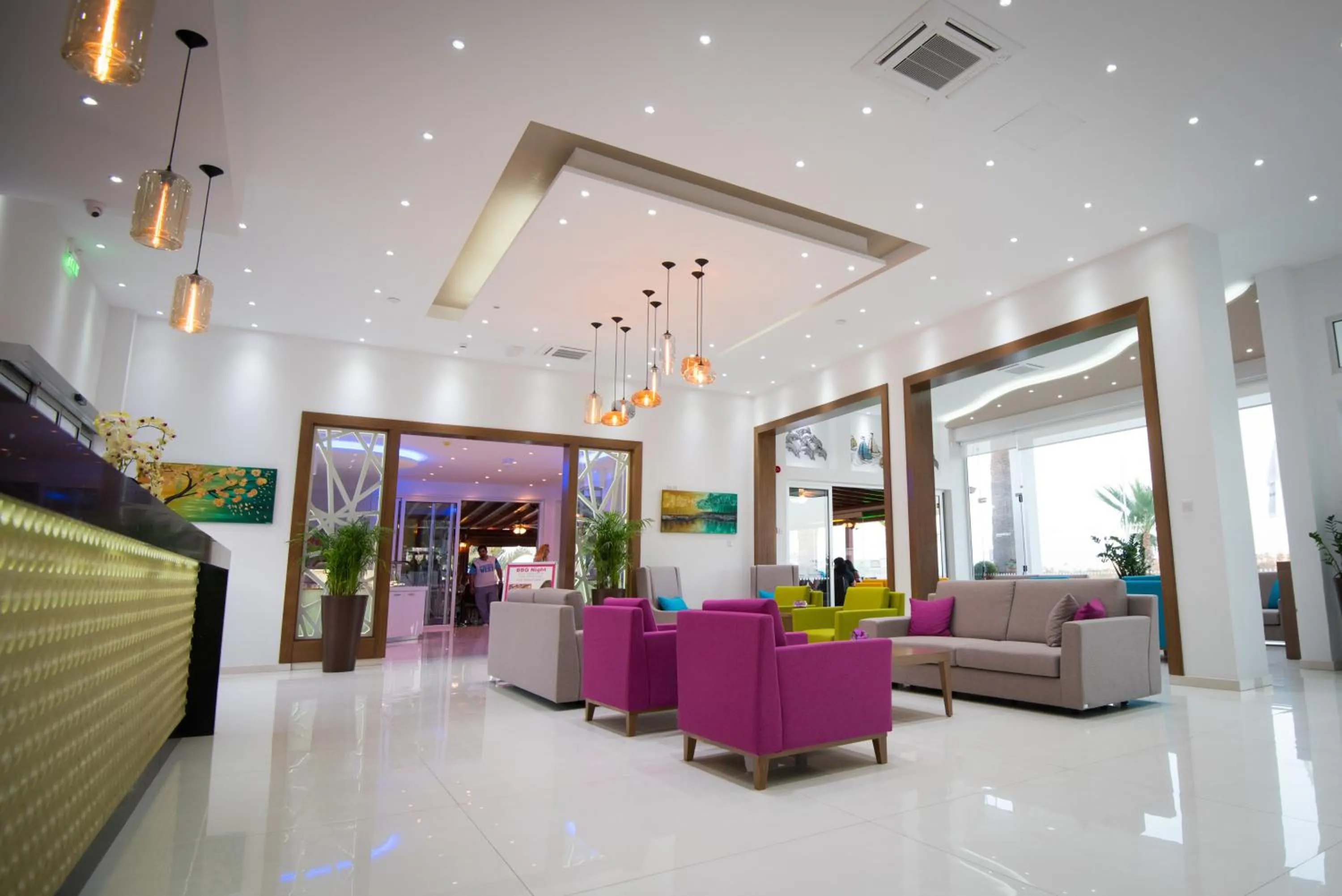 Communal lounge/ TV room in Loutsiana Deluxe Apts