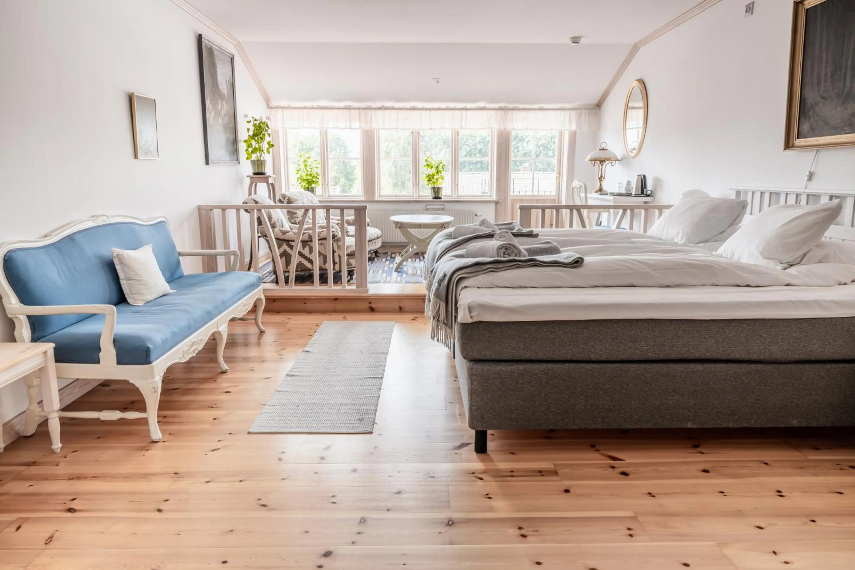 Photo of the whole room, Bed in Hotell Klockargården